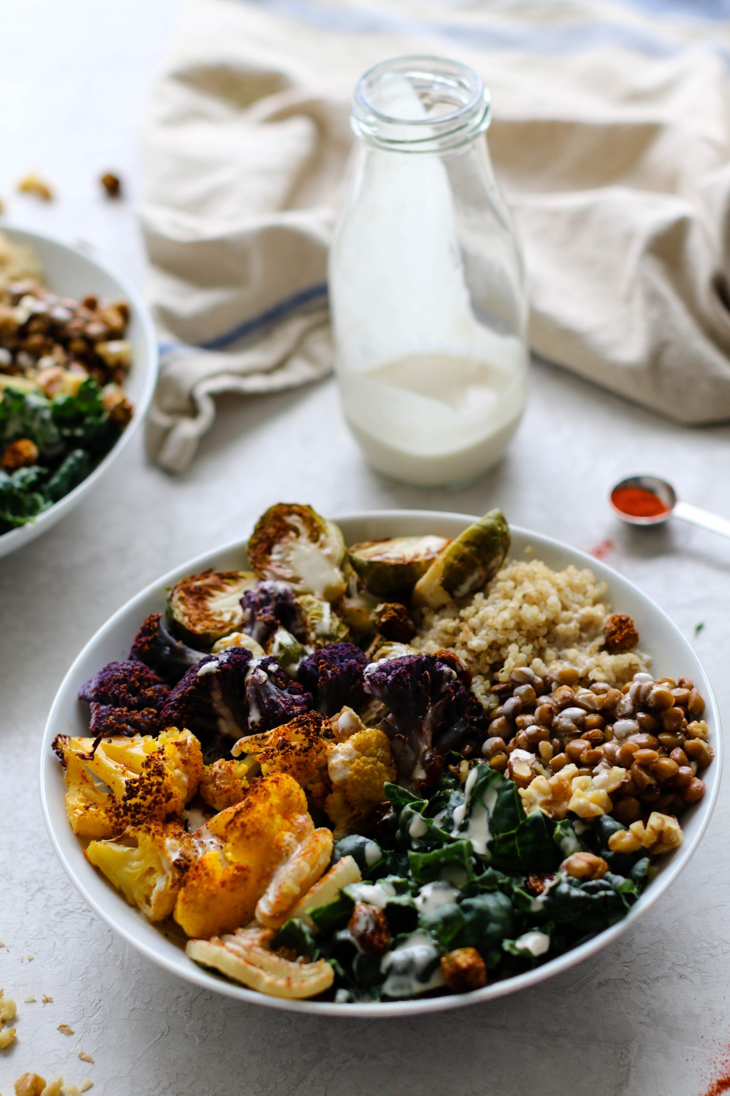 Paprika Power Bowl with Apple Cider Tahini by Flora & Vino 