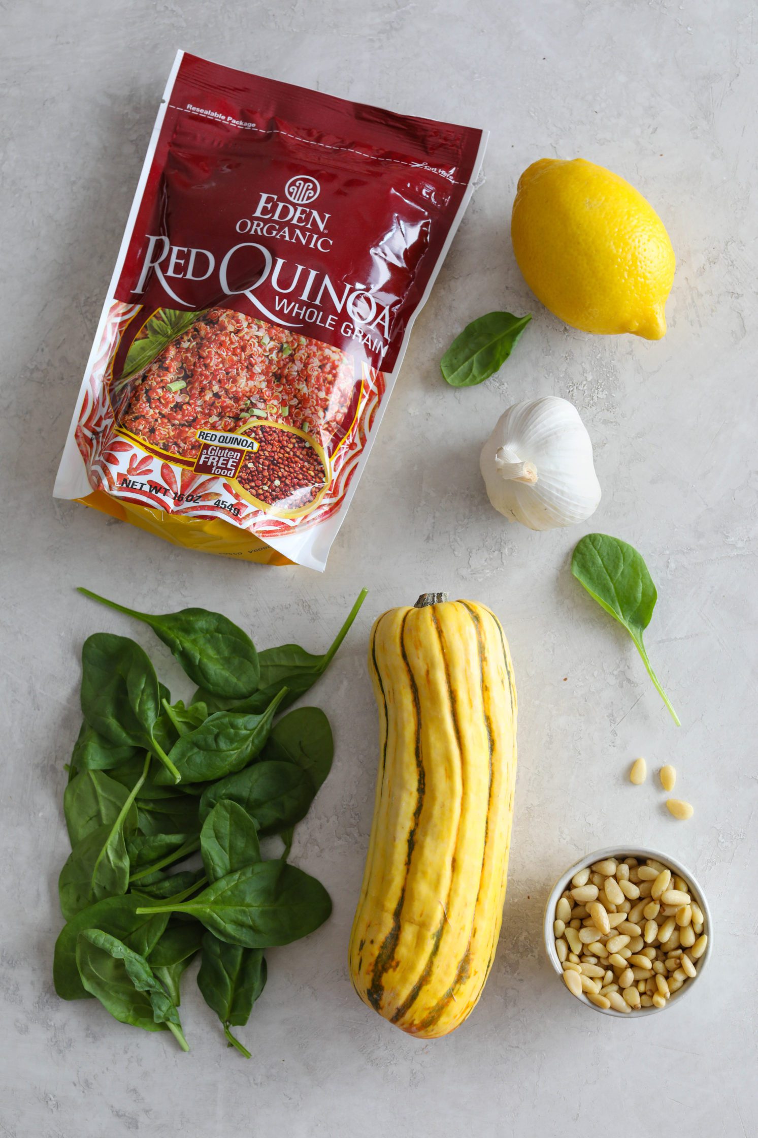 Delicata Squash Quinoa Power Bowl Ingredients by Flora & Vino