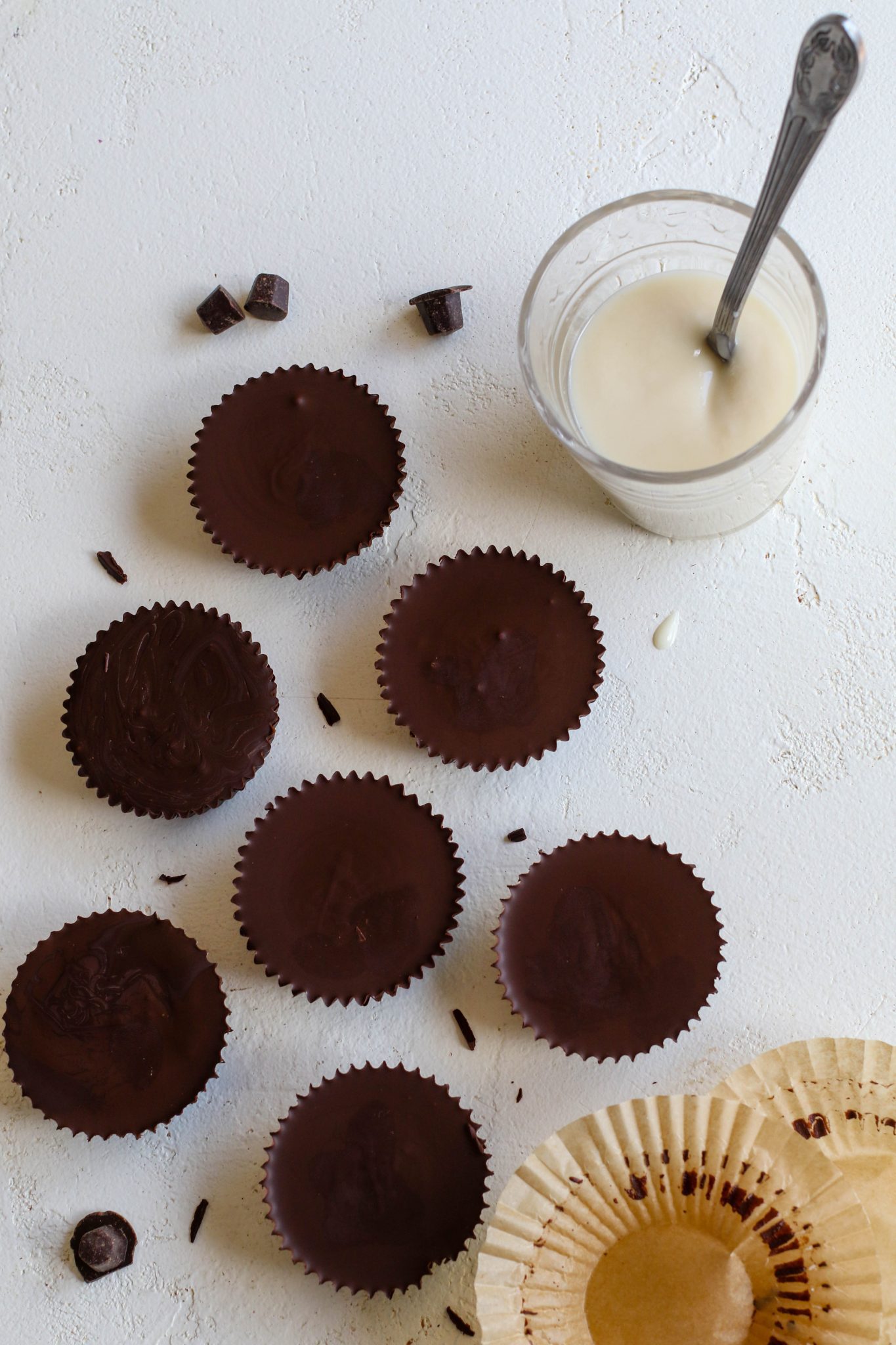 Dark Chocolate Coconut Butter Cups served on board by Flora & Vino 
