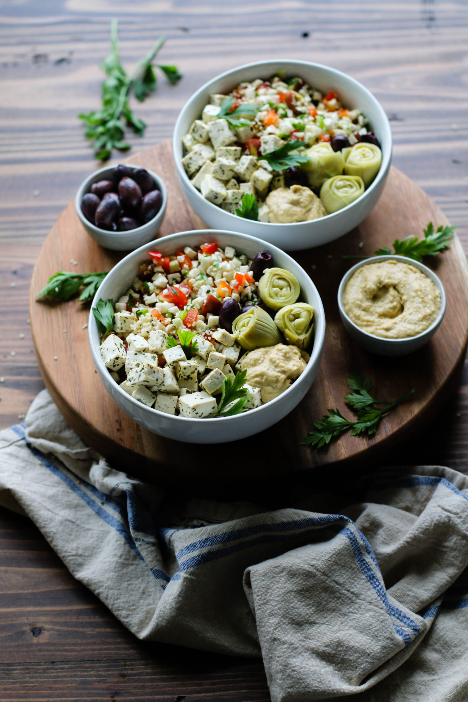 Cauliflower Rice Tabbouleh Bowls by Flora & Vino