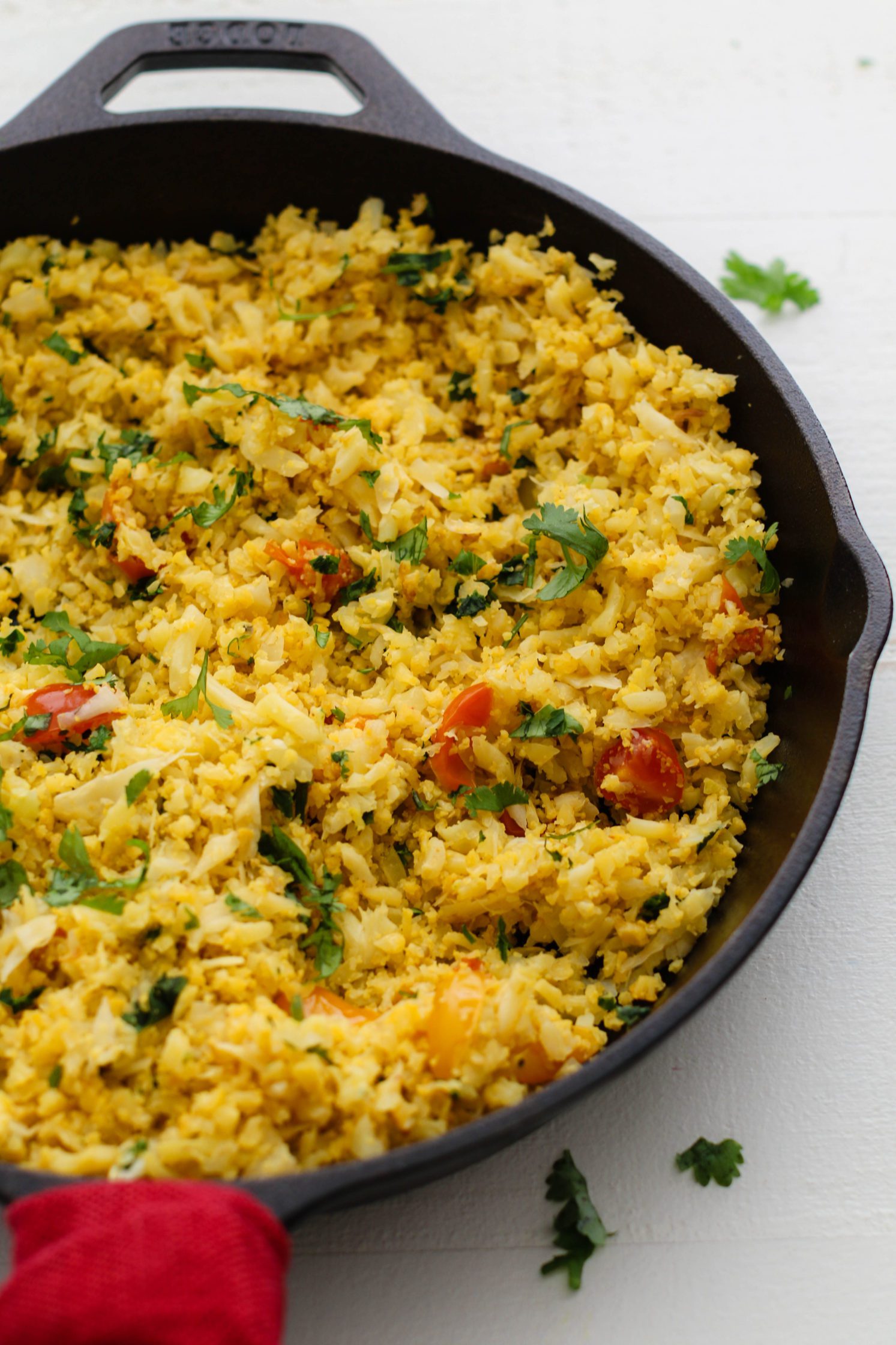 cauliflower rice in pan
