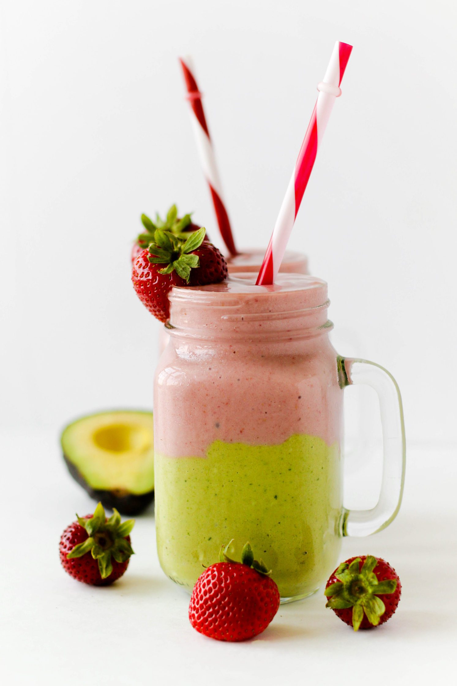 Avocado Strawberry Layered Smoothie - As Easy As Apple Pie