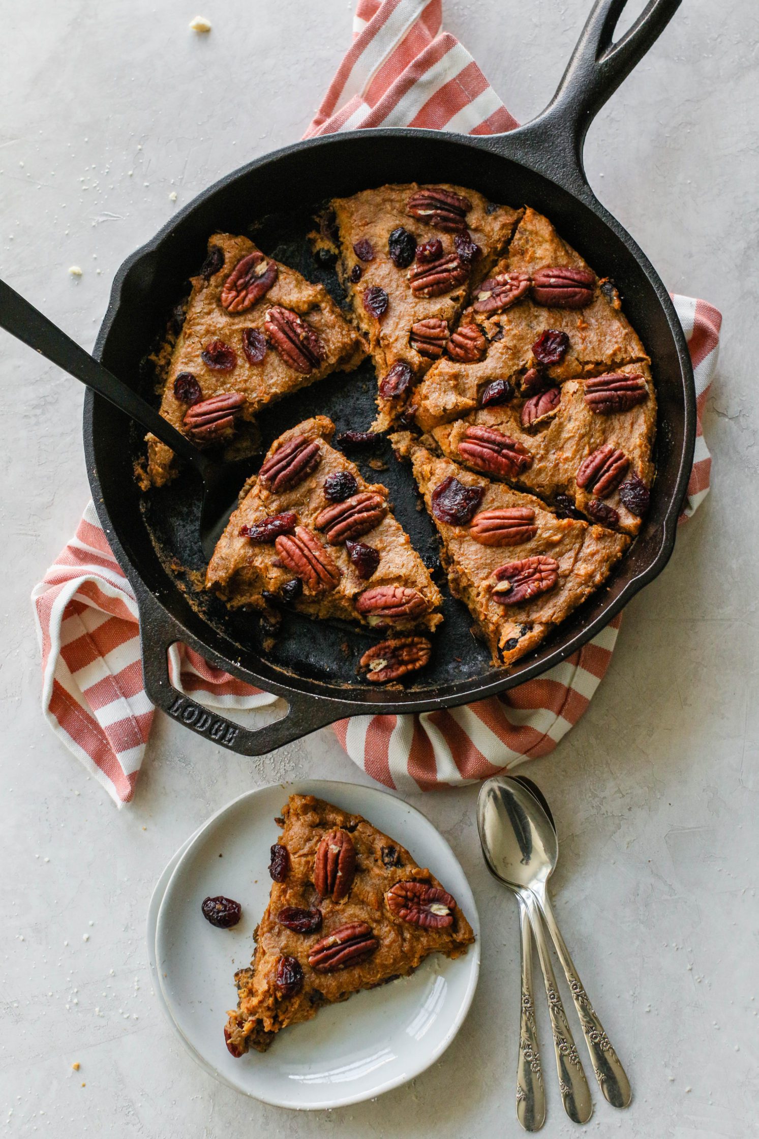Sweet Potato Breakfast Skillet Cookie by Flora & Vino