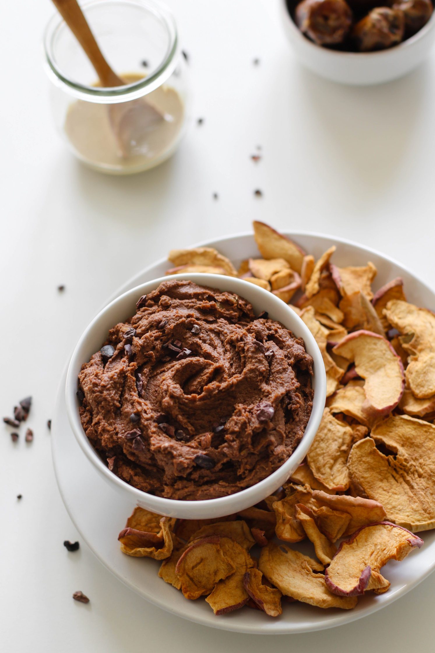 Date Sweetened Chocolate Hummus by Flora & Vino