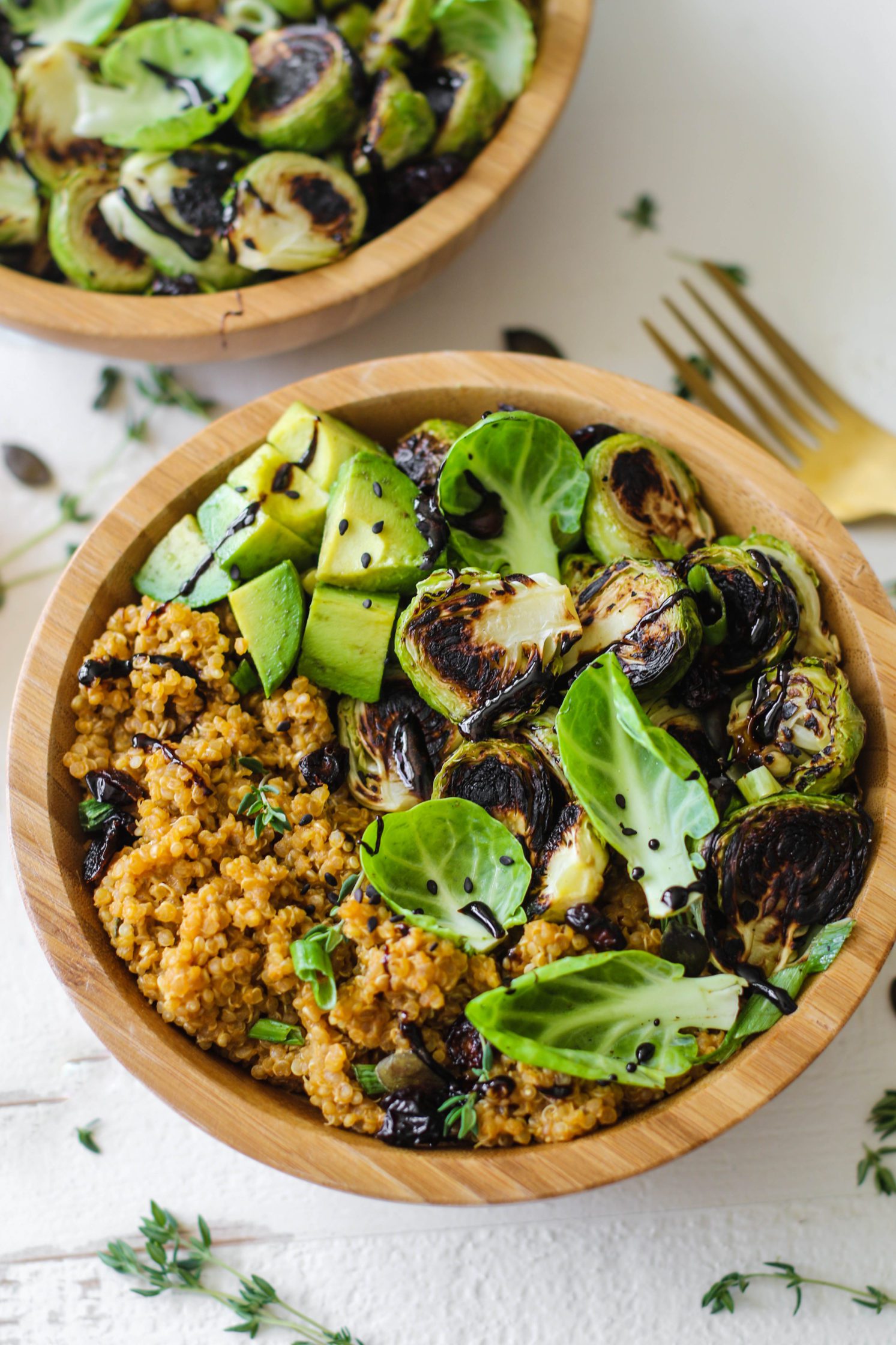Pumpkin Quinoa Bowls with Balsamic Reduction by Flora & Vino