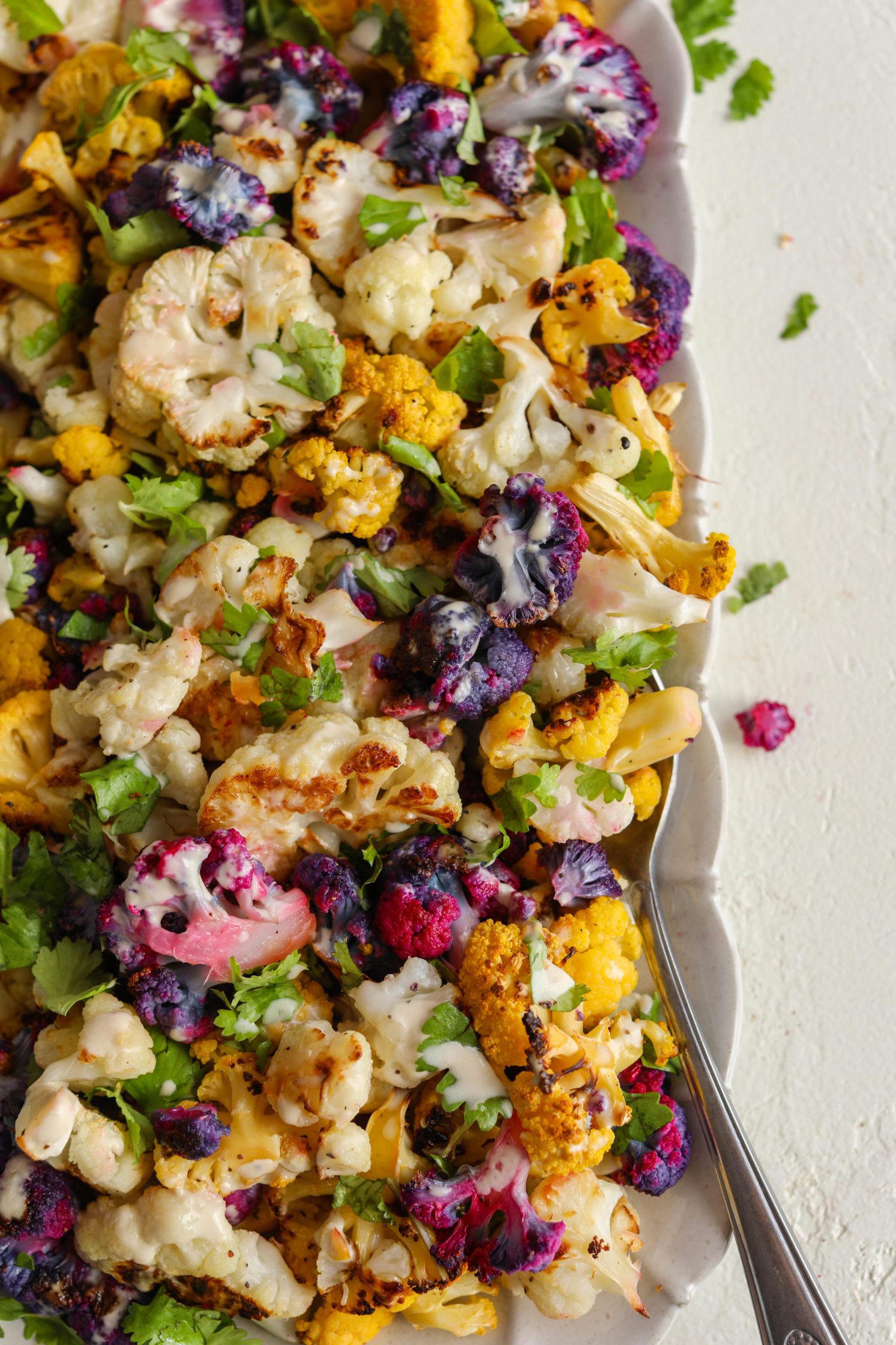 Tri-Colored Roasted Cauliflower Salad by Flora & Vino