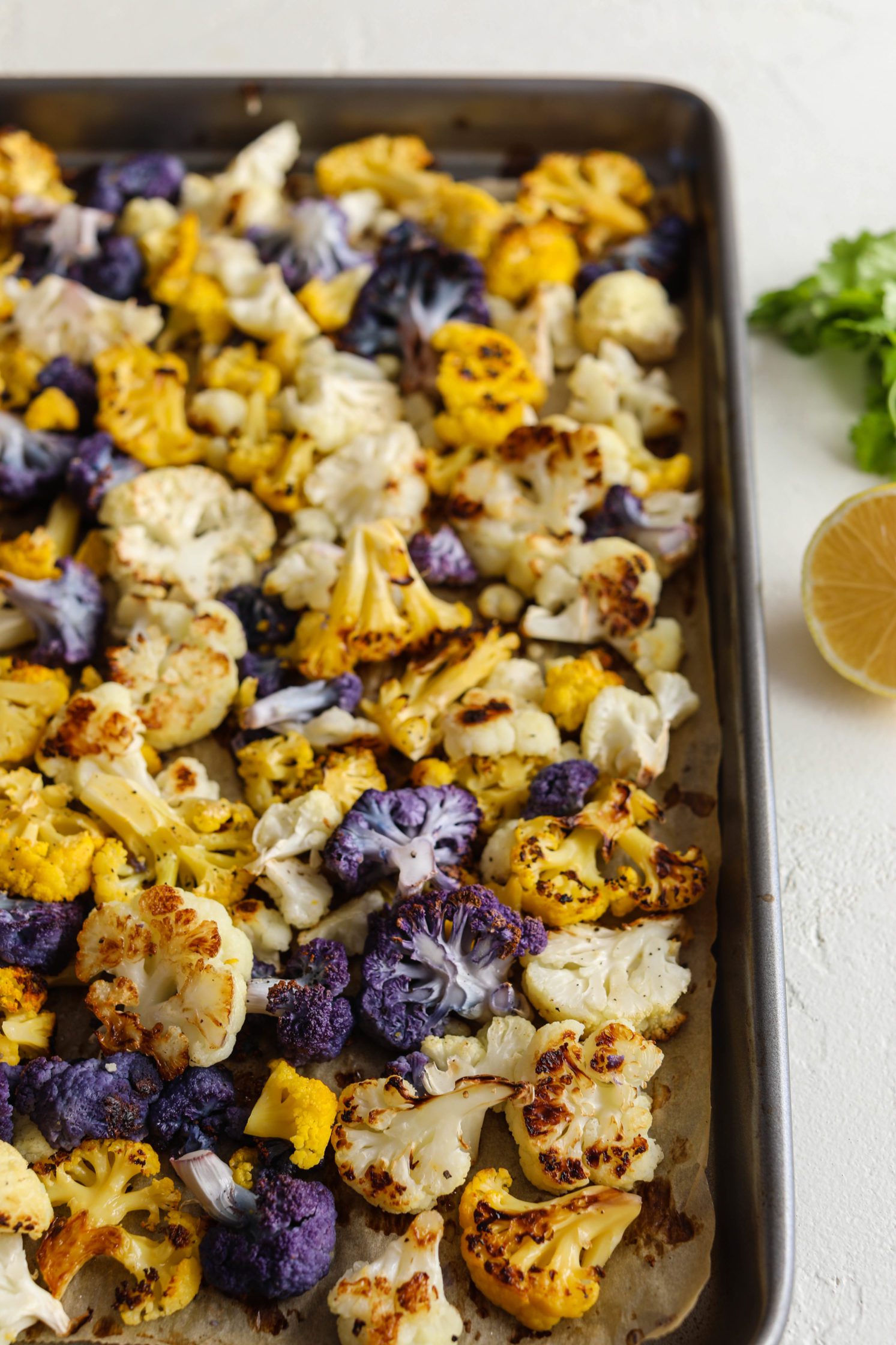 Tri-Colored Roasted Cauliflower Salad by Flora & Vino