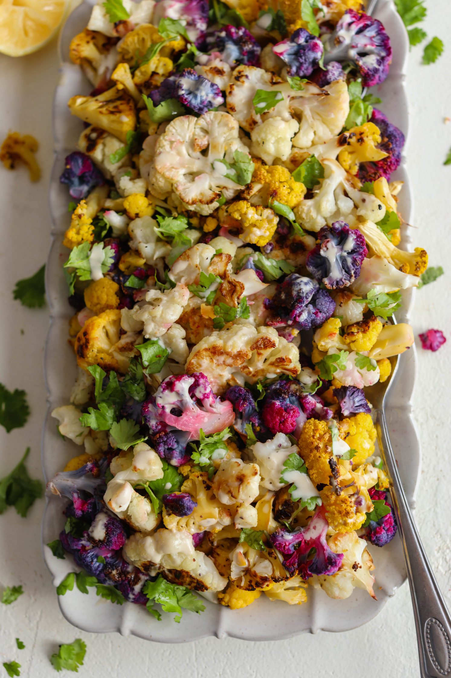Tri-Colored Roasted Cauliflower Salad by Flora & Vino
