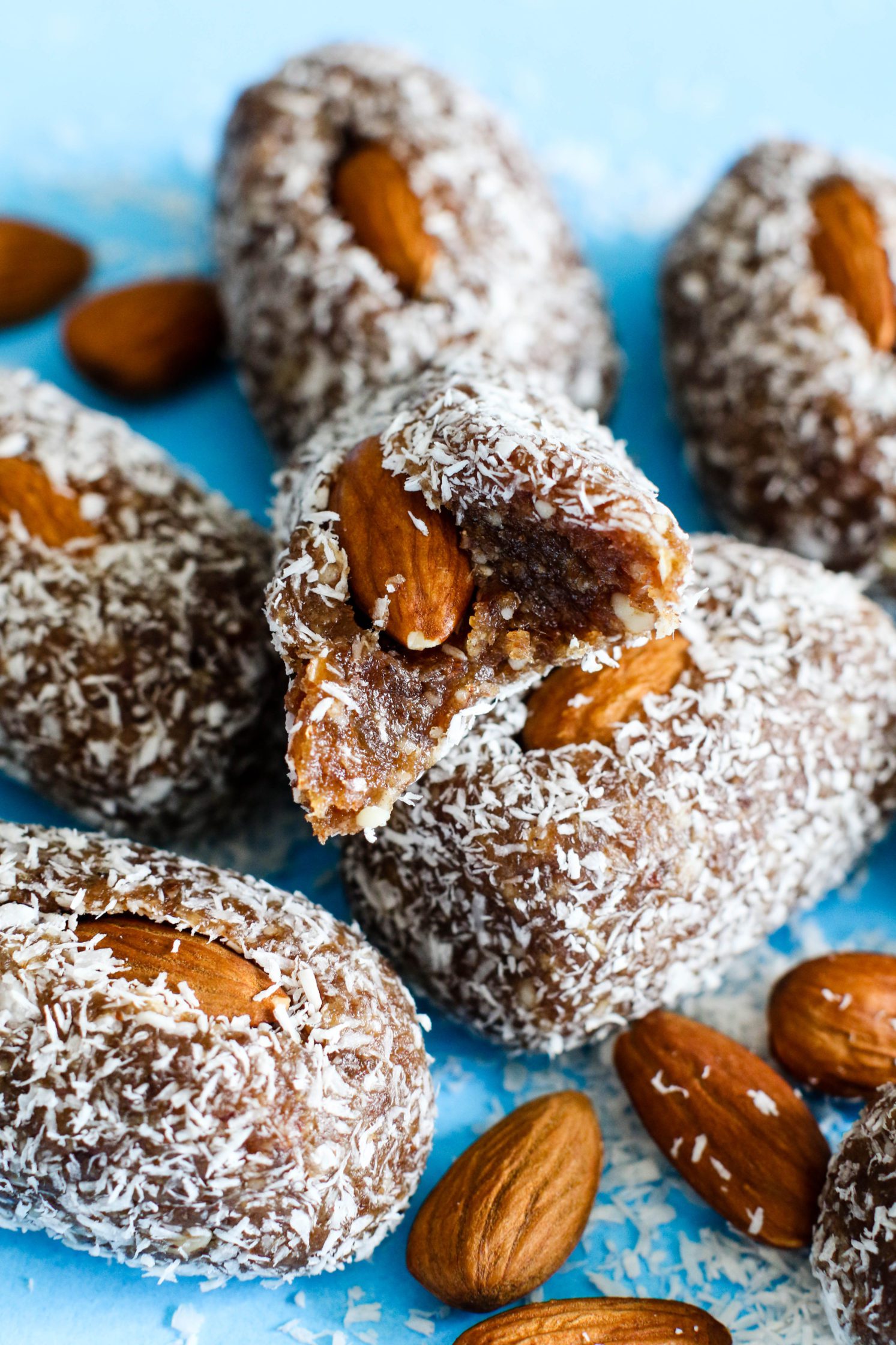 4 Ingredient Coconut Almond Rolled Dates 