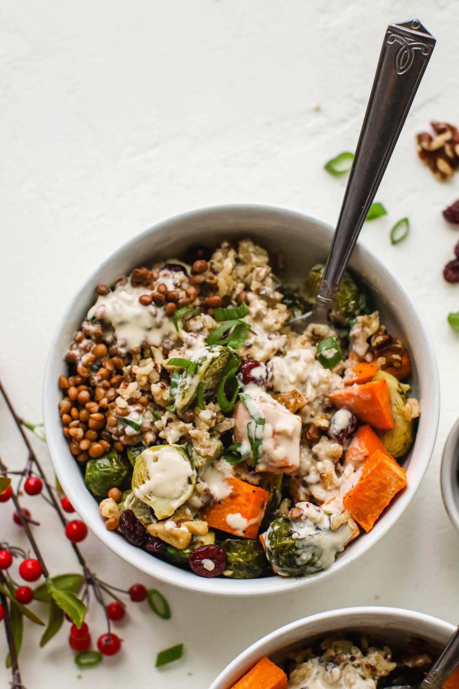 Holiday Macro Bowl with Miso Tahini Gravy