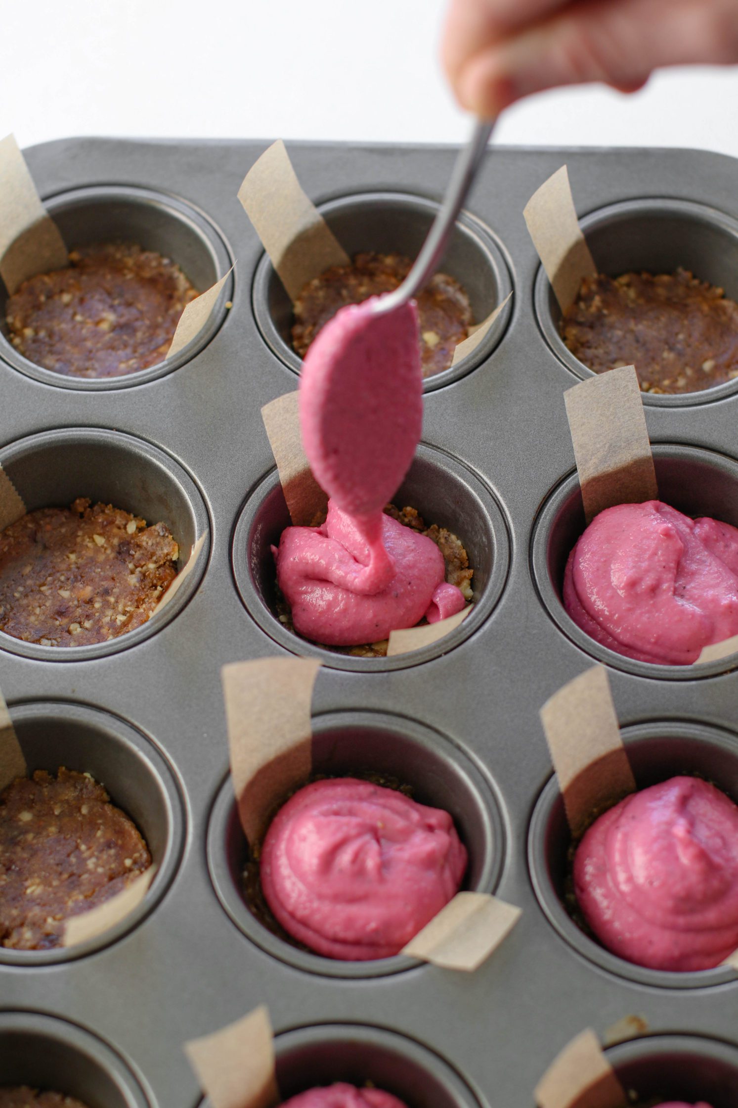 Pink Peanut Butter Cheesecake Cups by Flora & Vino 