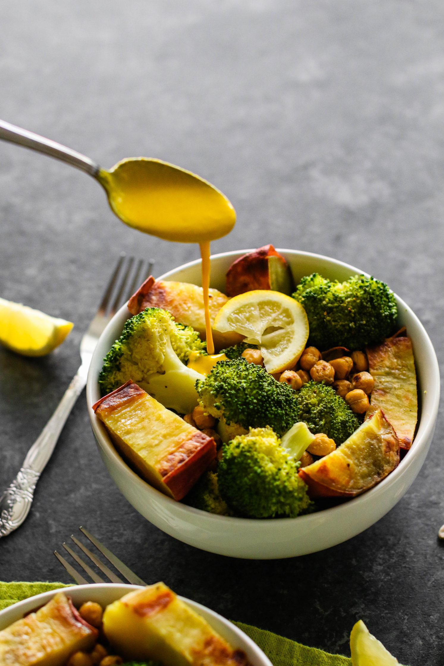Japanese Yam Bowl with Turmeric Carrot Cashew Sauce Flora & Vino