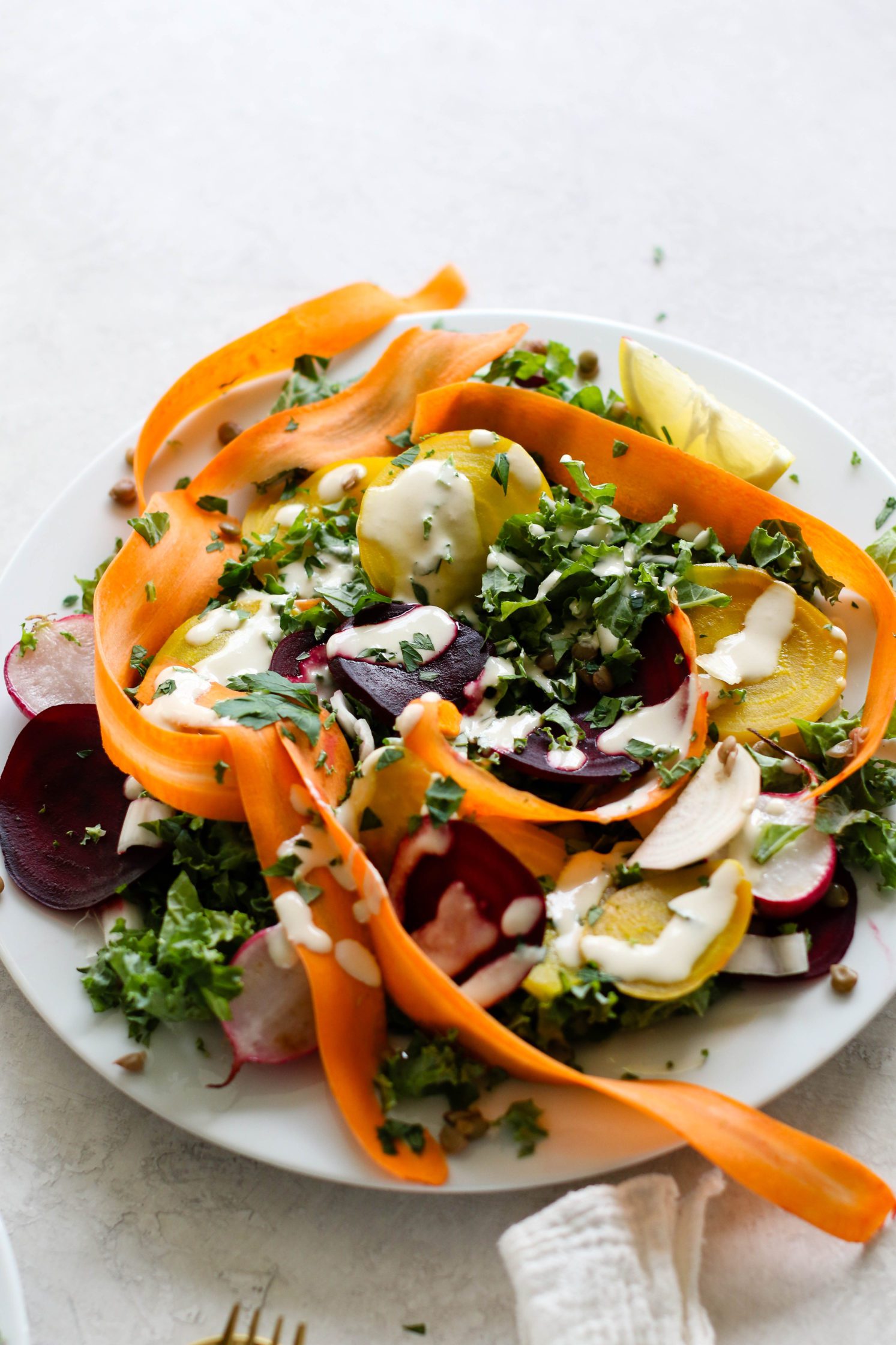 Roasted Beet Salad with Citrus Tahini & Prosecco