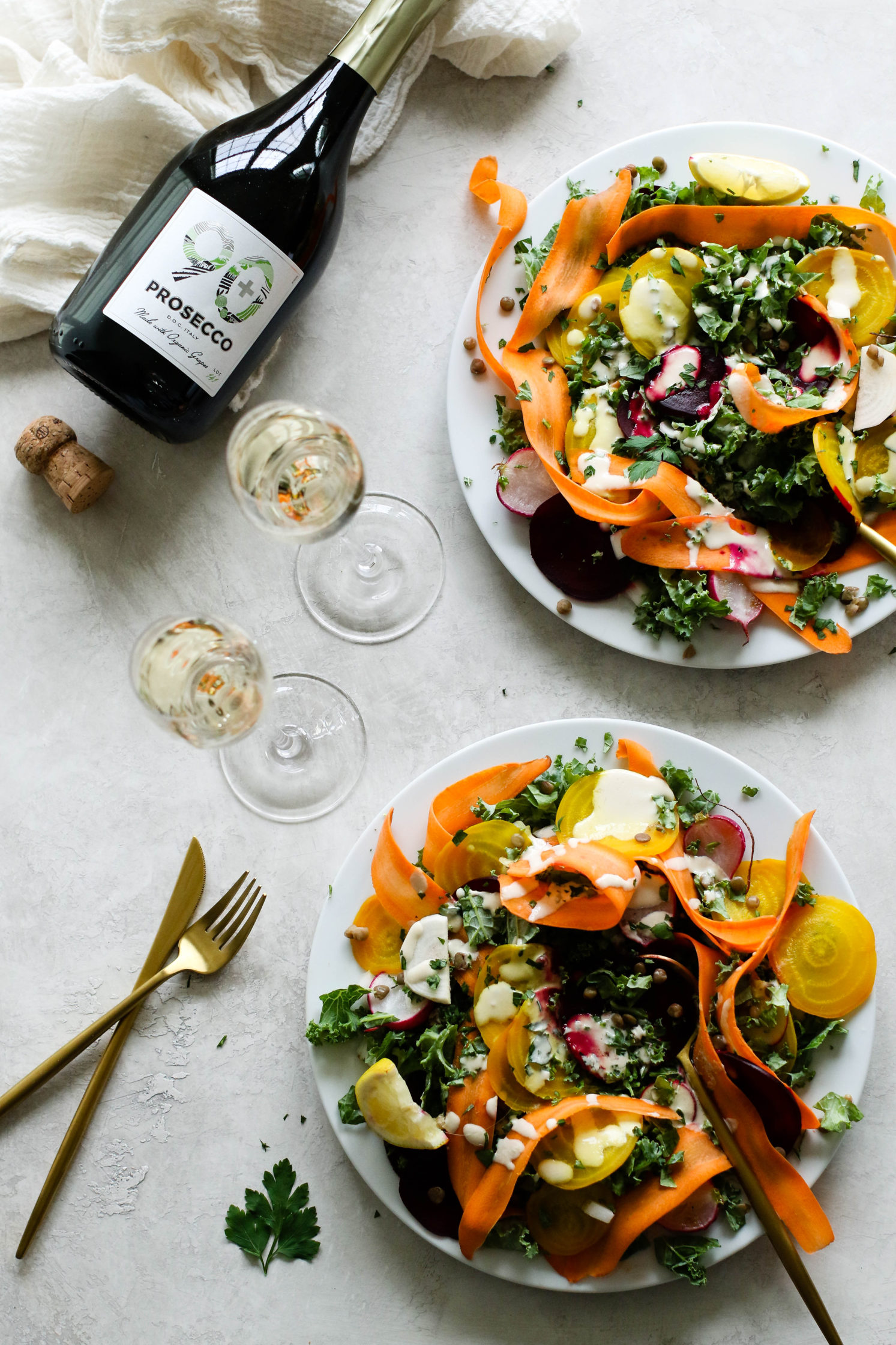 Roasted Beet Salad with Citrus Tahini & Prosecco