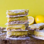 Raw Lemon Pie Bars with "Coco-Roon" Crust by Flora & Vino
