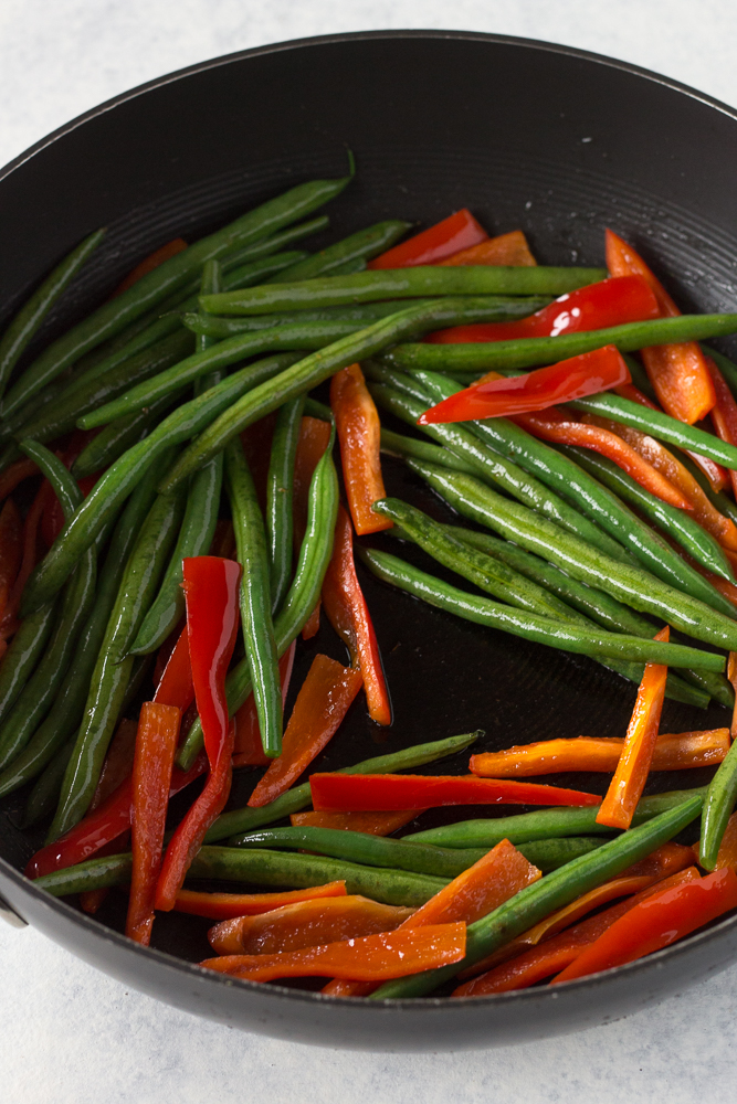 Easy Orange Chickpea Stir Fry process