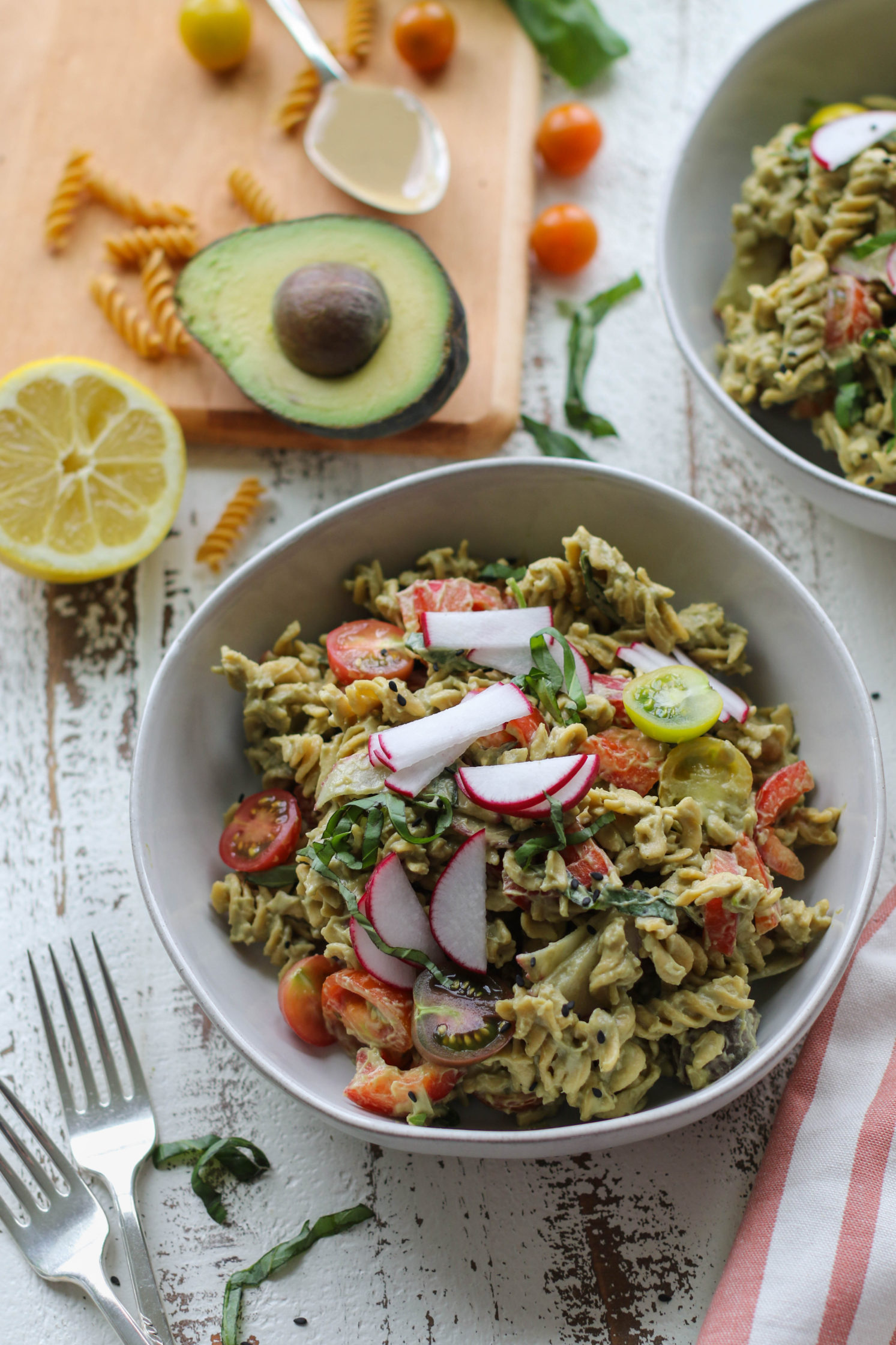 Avocado Tahini Pasta Flora & Vino