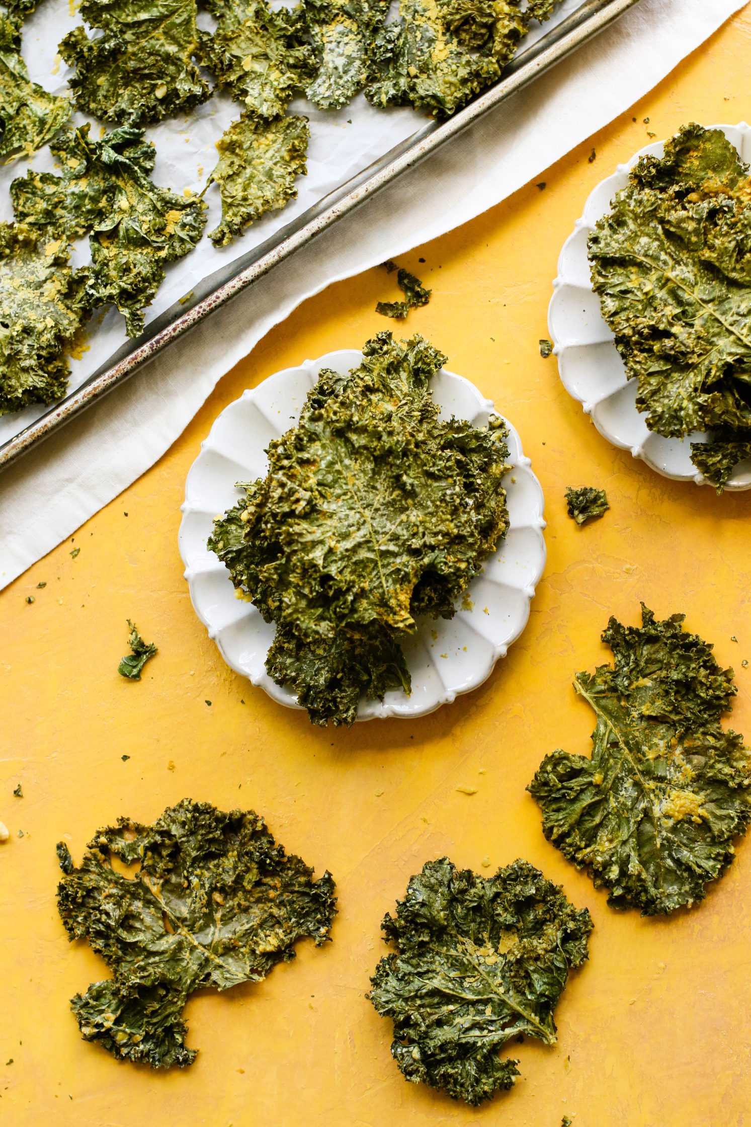 Cheesy Oil Free Kale Chips {Oven-Method & Vegan}