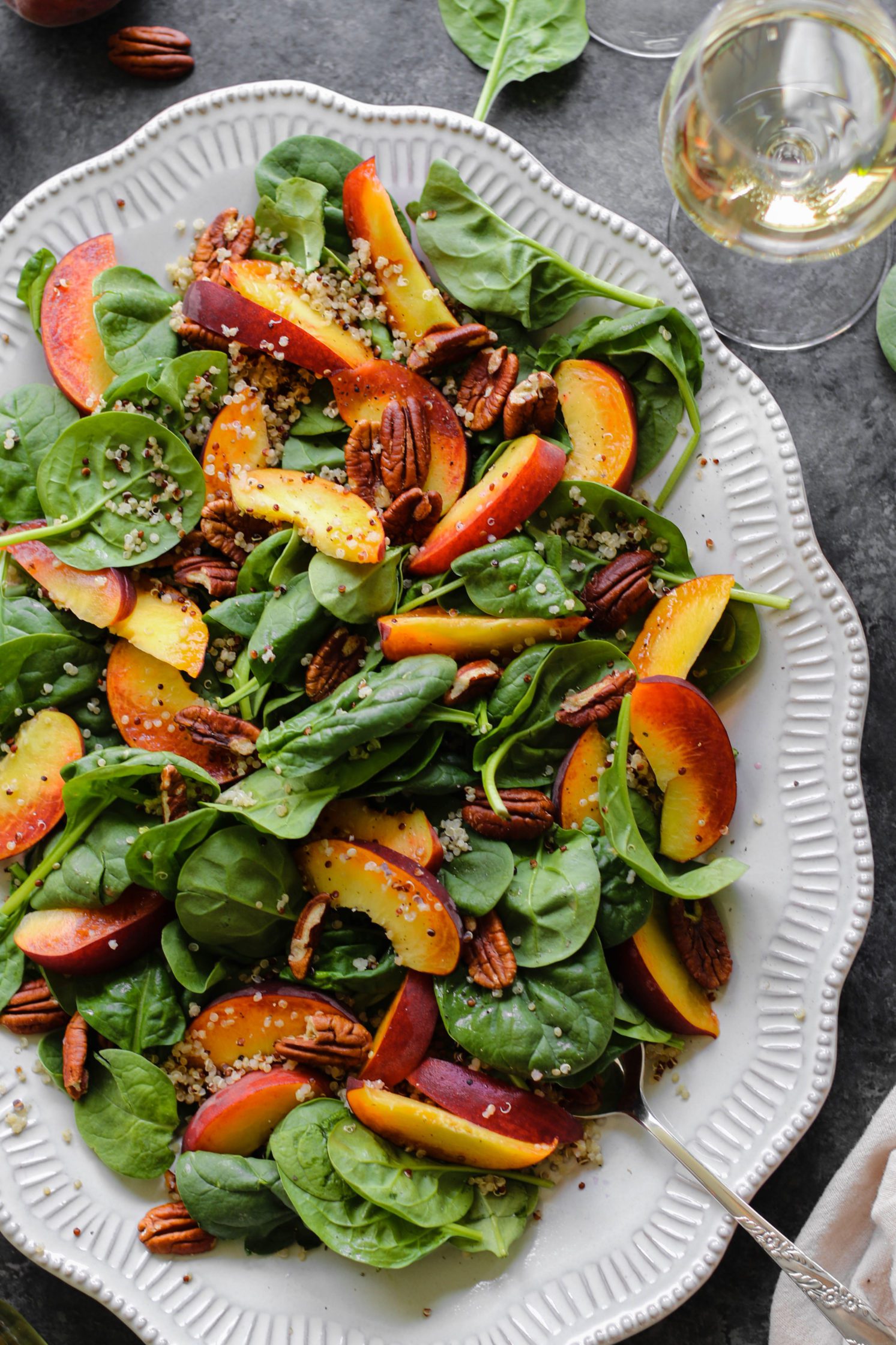 Peaches 'N' Quinoa Salad by Flora & Vino 