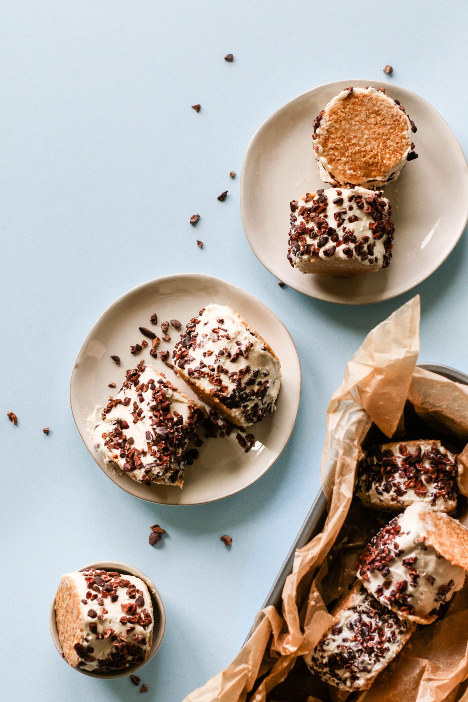 No-Churn Maple Tahini Ice Cream Sandwiches by Flora & Vino