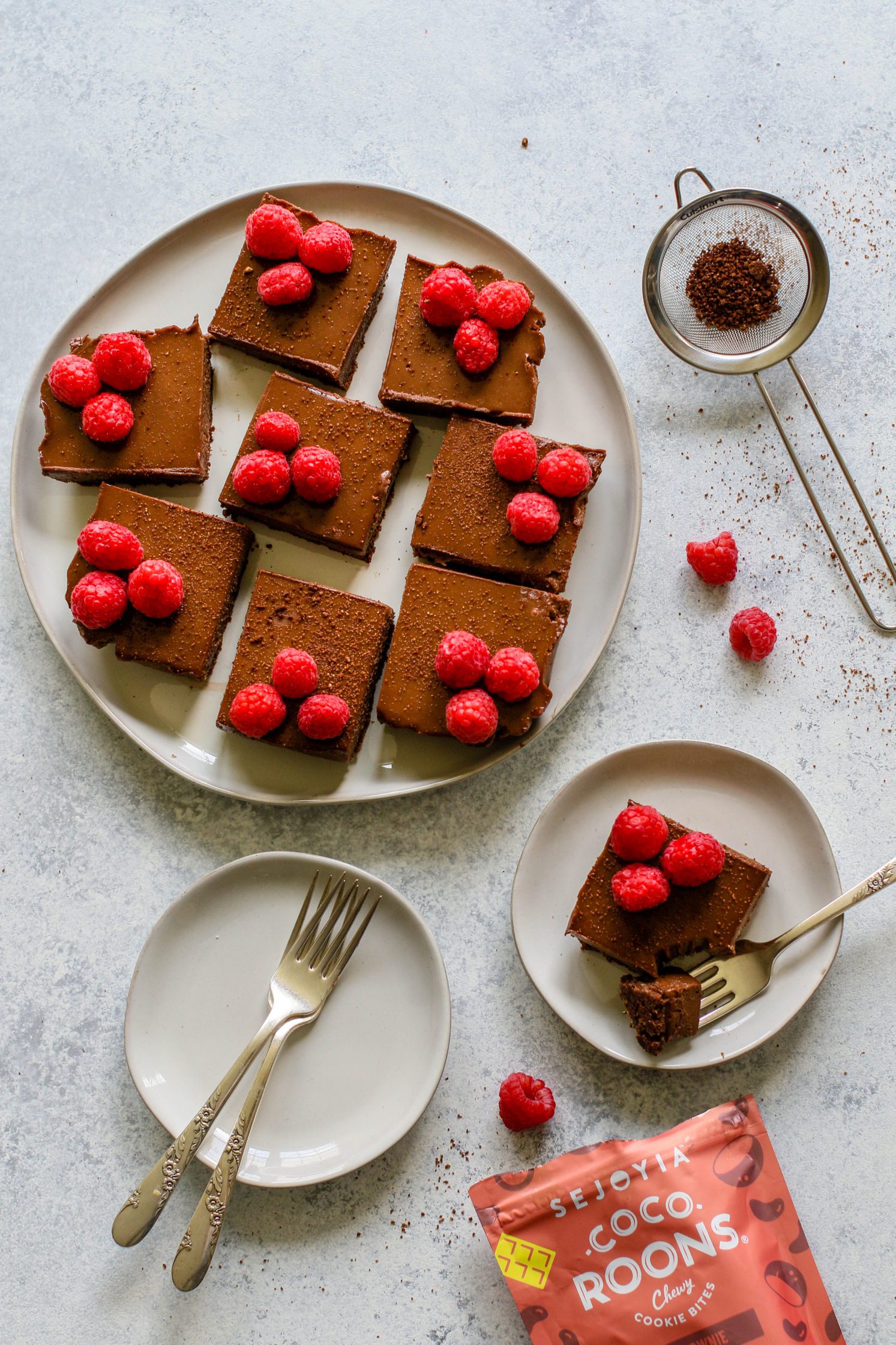 Double Chocolate Cheesecake Bars by Flora & Vino 