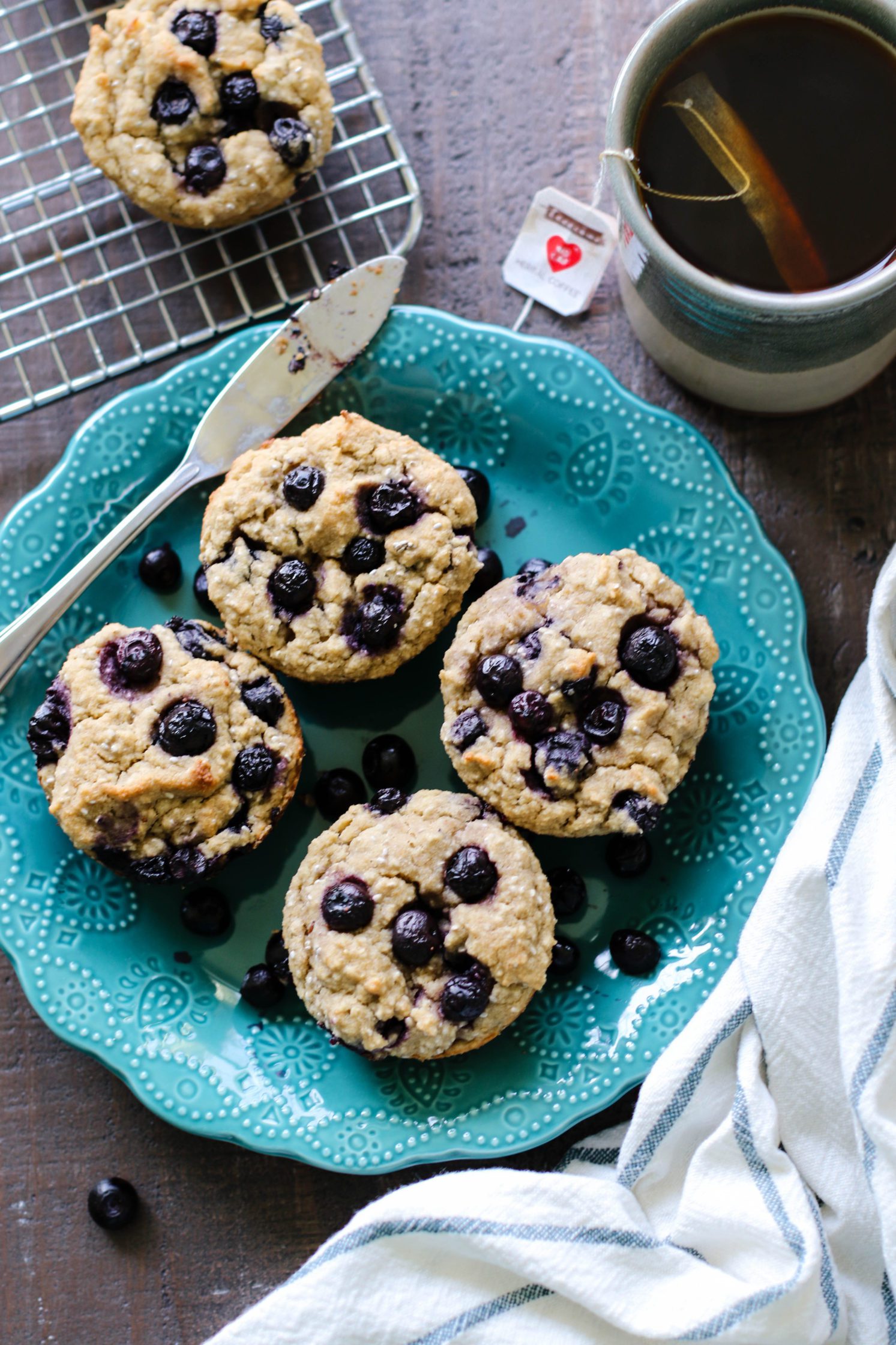 The Best Vegan & Gluten-Free Blueberry Muffins - Flora & Vino