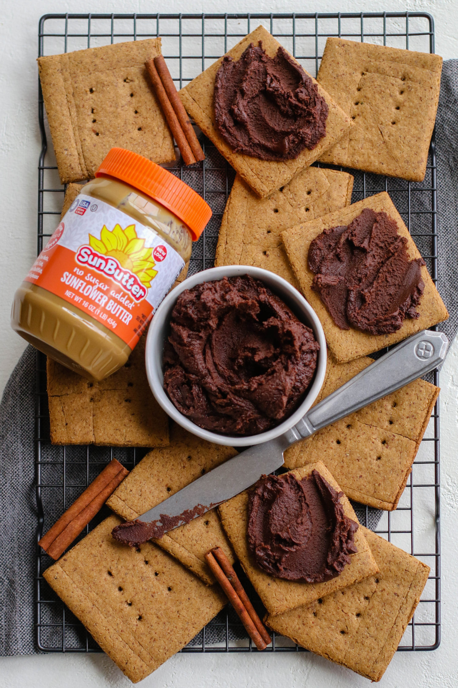 Vegan & Gluten Free Graham Crackers with Chocolate SunButter Frosting ...