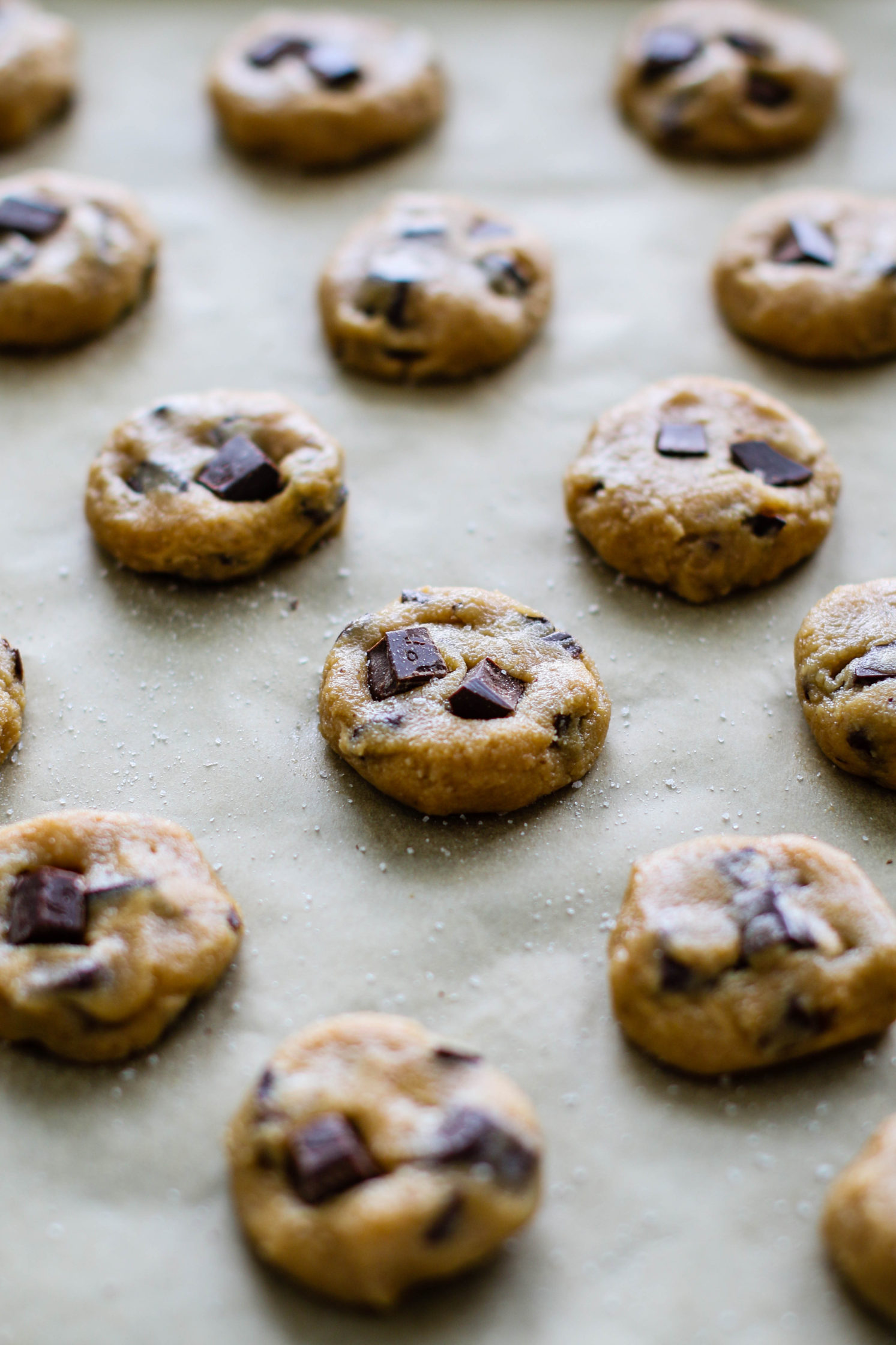 Salted Cashew Butter Chocolate Chunk Cookies