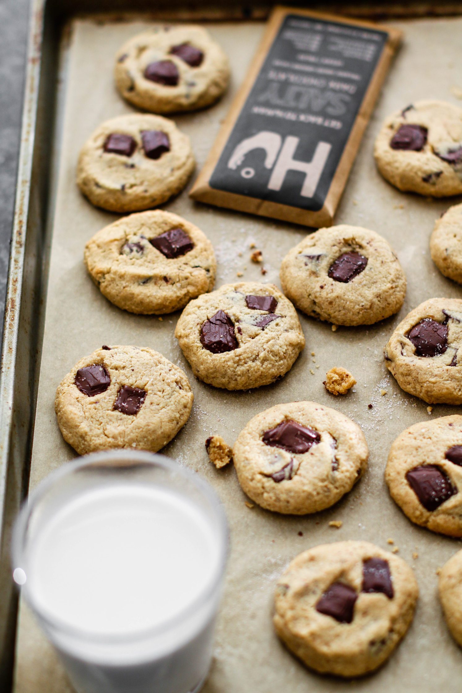 Salted Cashew Butter Chocolate Chunk Cookies