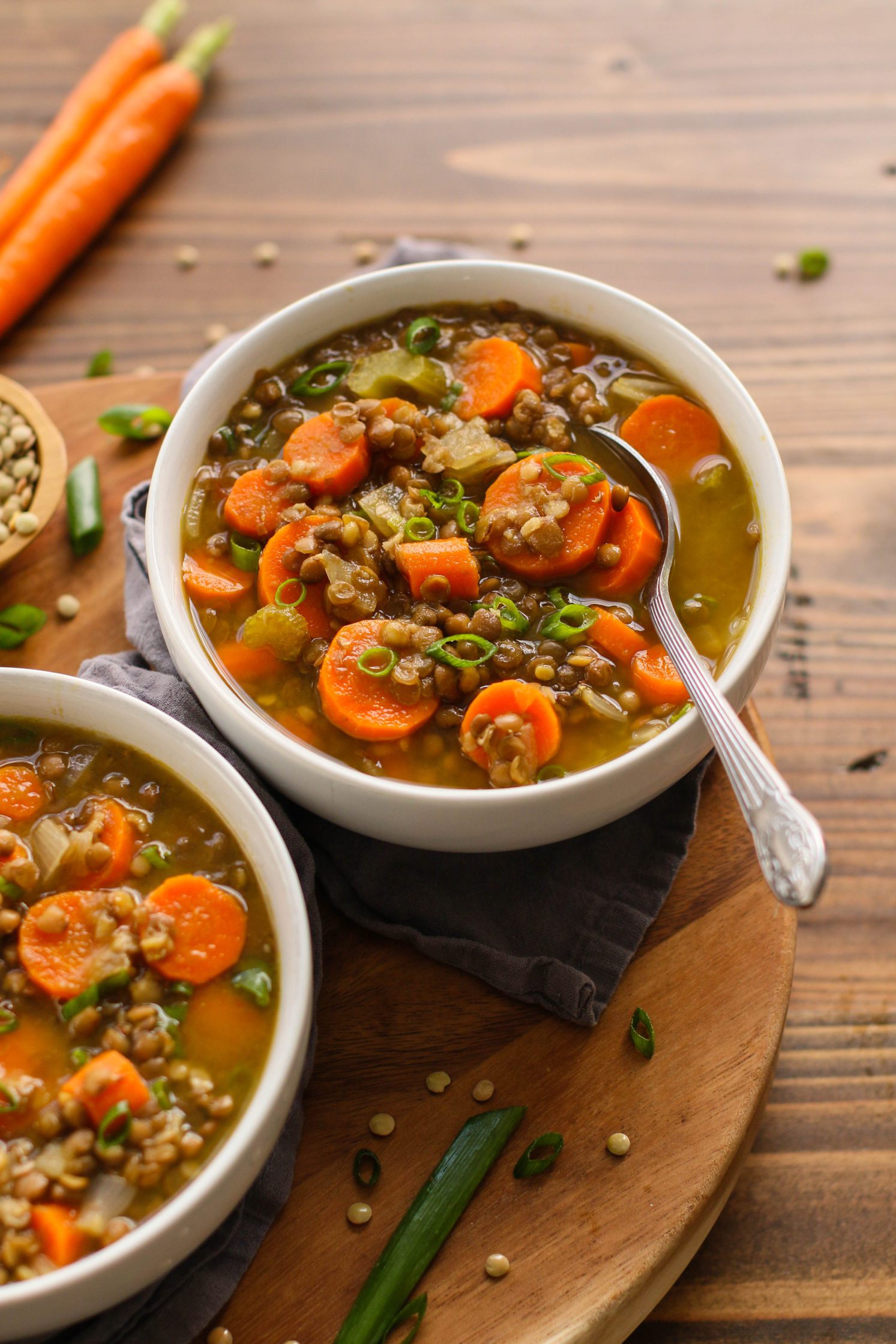 Everyday Carrot Lentil Soup by Flora & Vino that's the perfect 1