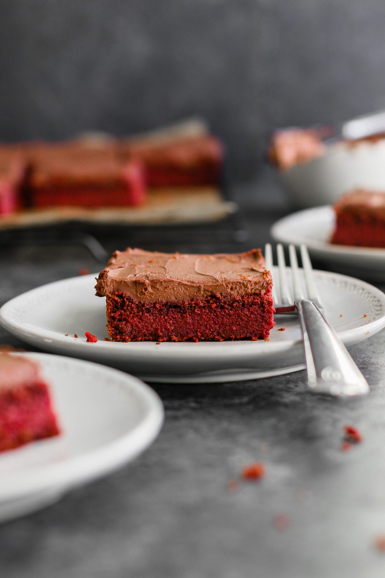 Vegan & Gluten-Free Red Velvet Cake with 2-Ingredient Chocolate Frosting by Flora & Vino