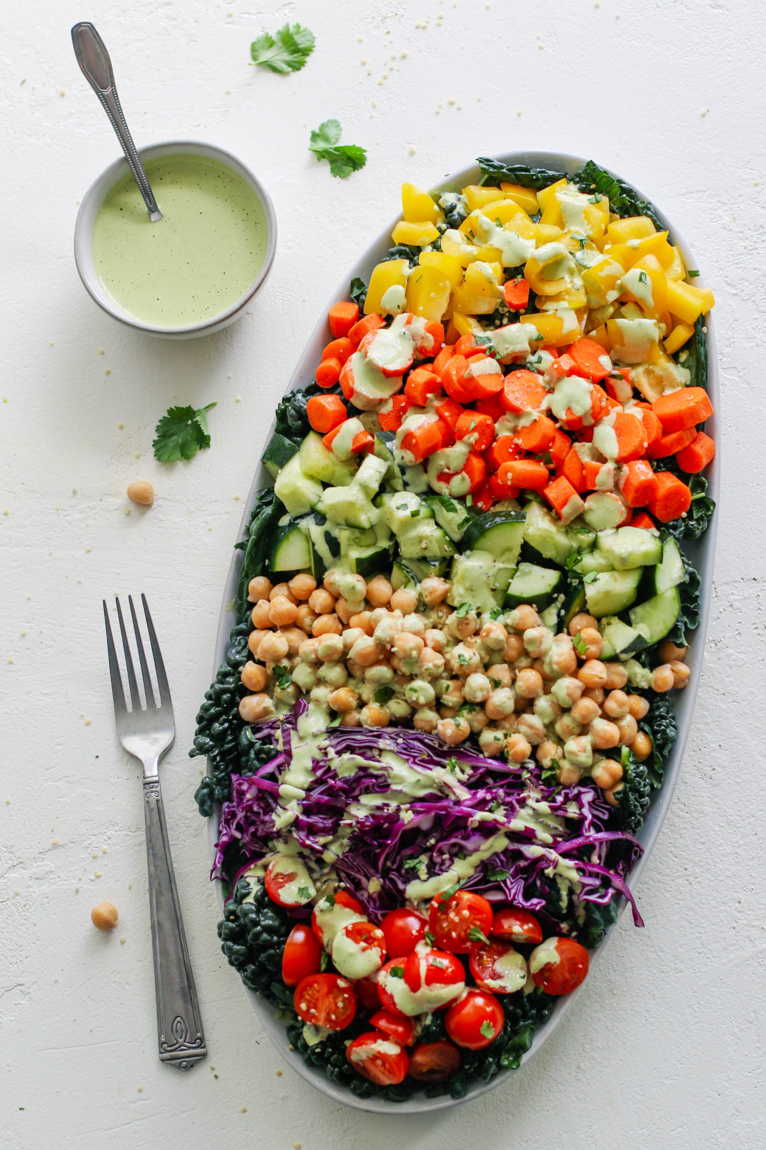 Chop't Chickpea Salad with Green Cilantro Tahini
