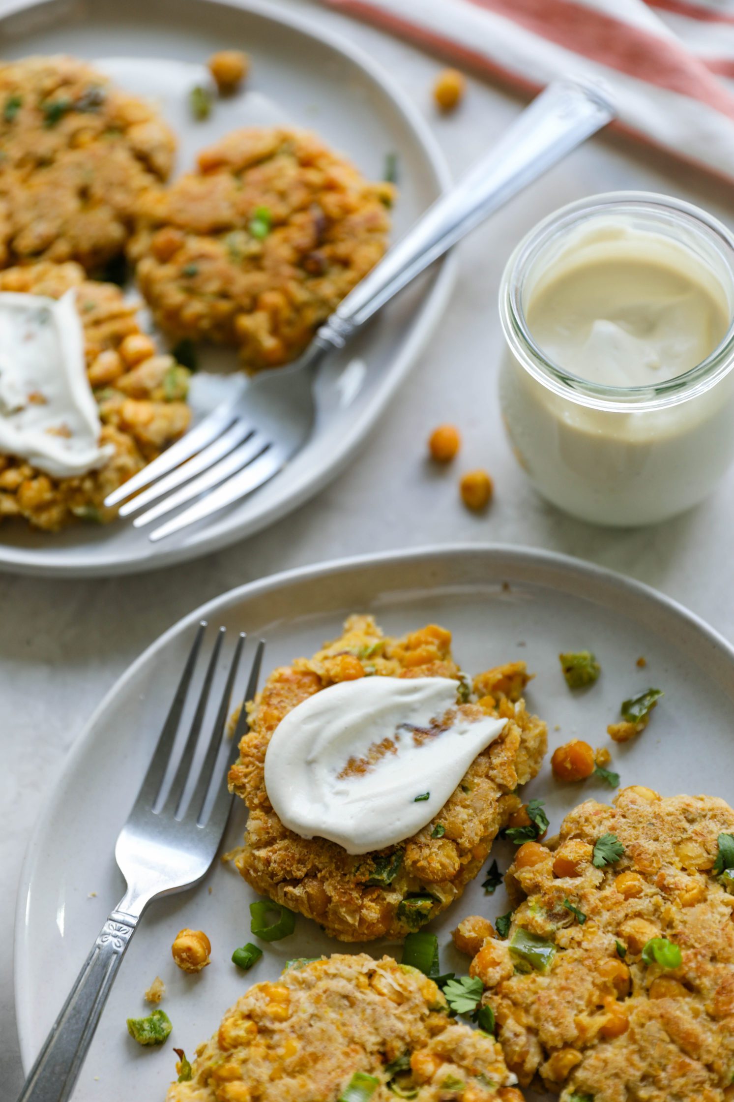 Chickpea Patties with Cashew Mayonnaise by Flora & Vino 