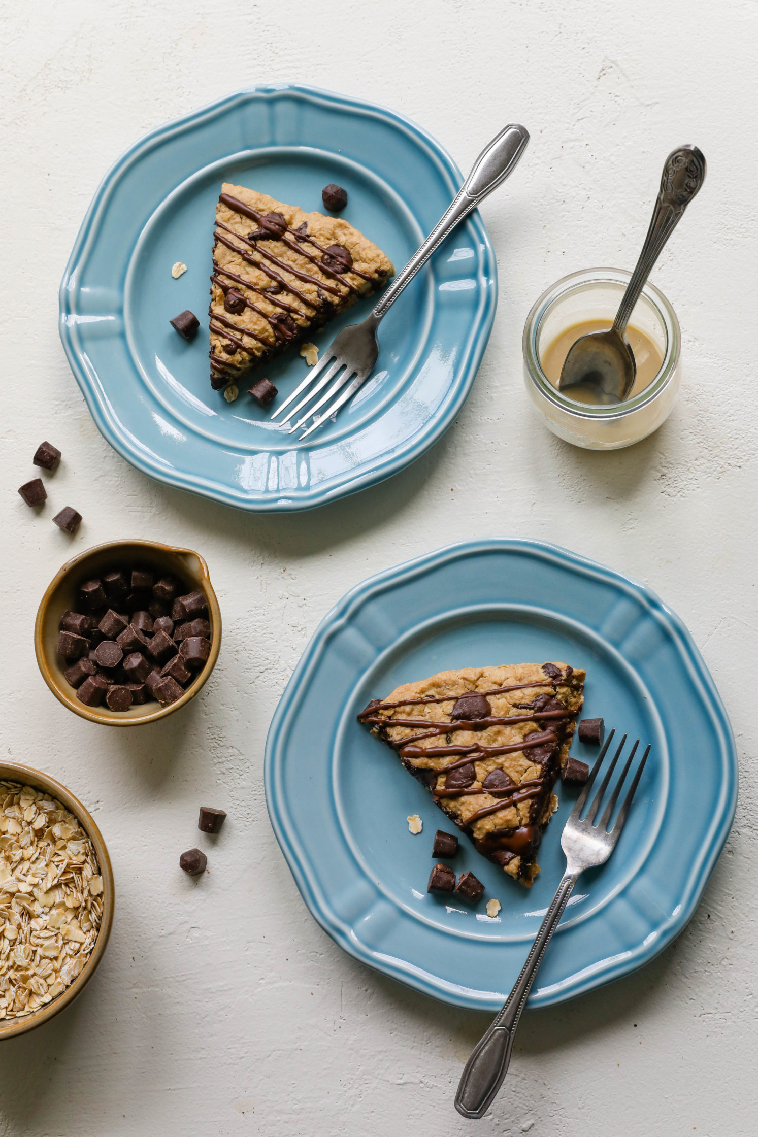 Oatmeal Tahini Chocolate Chip Scones by Flora & Vino 