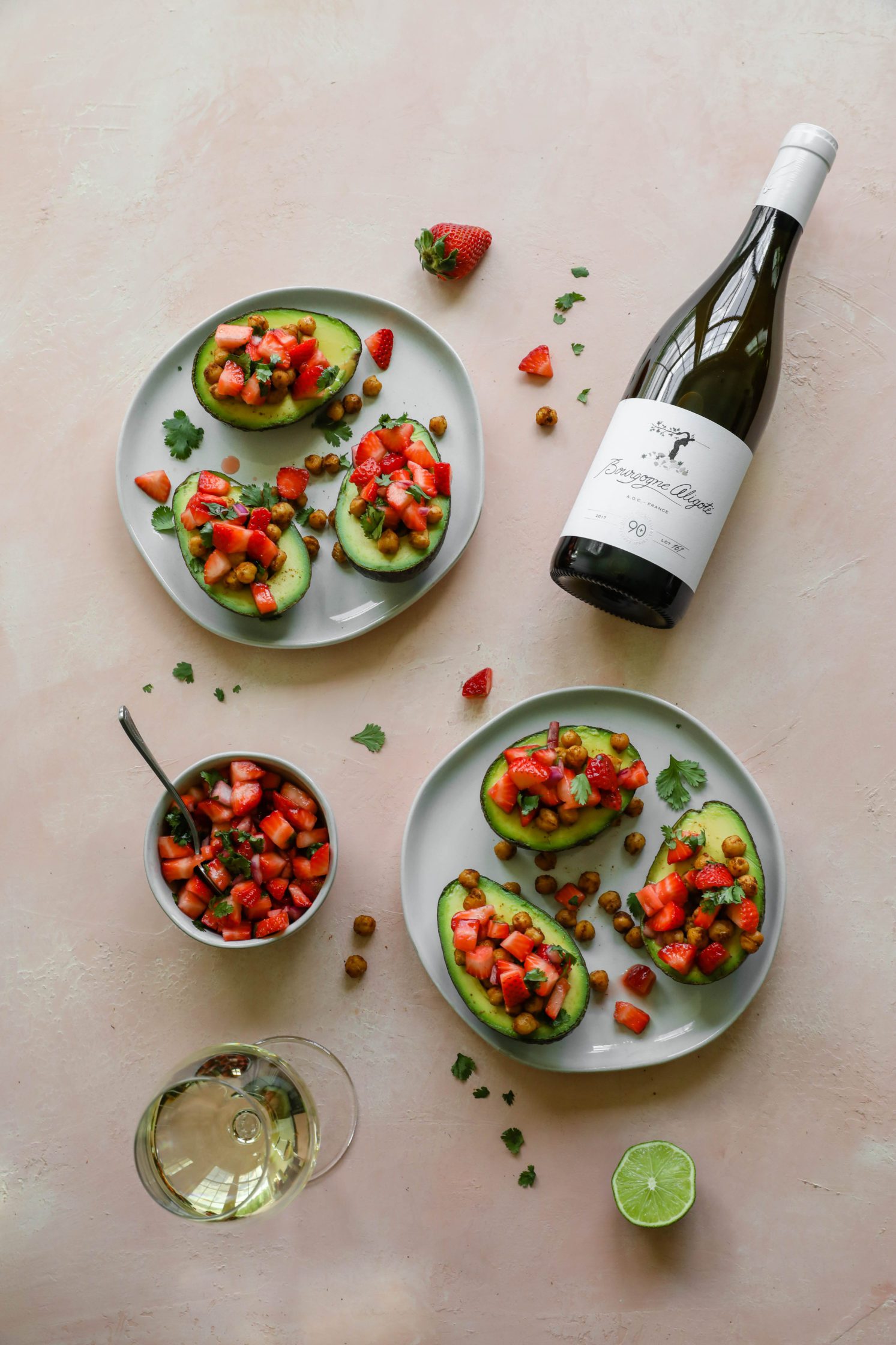 Sweet & Savory Avocado Boats with Strawberry Salsa by Flora & Vino 