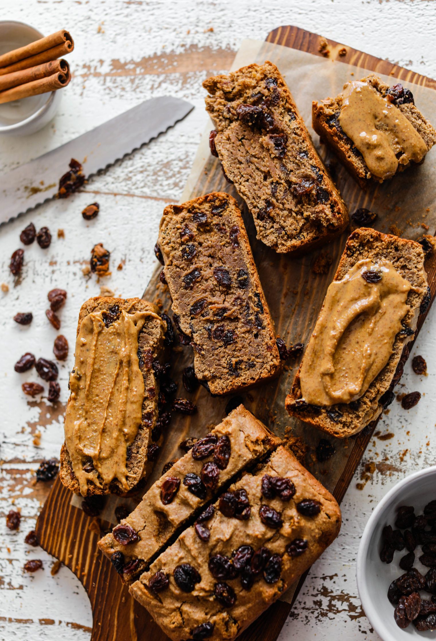 Vegan & Gluten-Free Cinnamon Raisin Bread by Flora & Vino