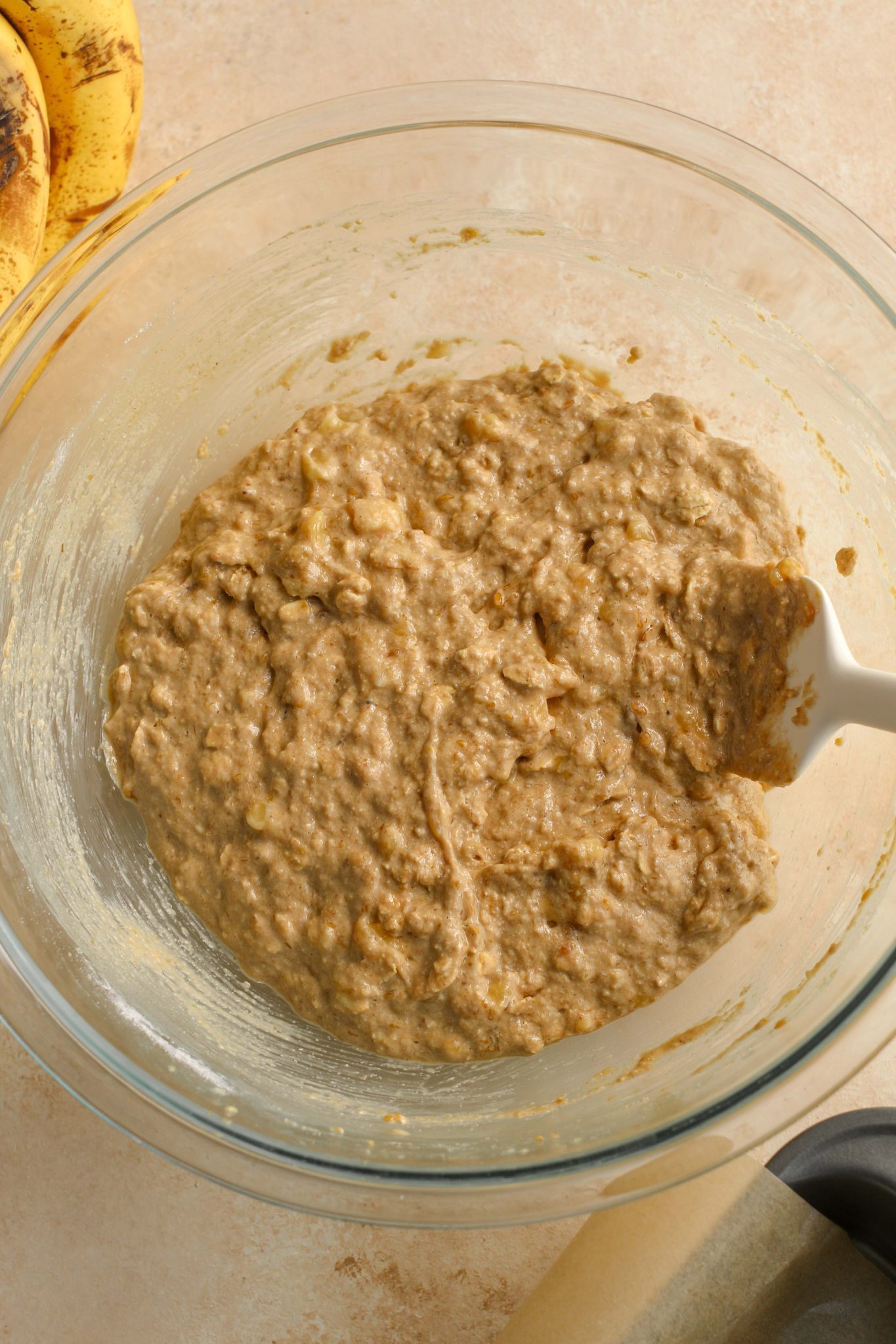 apple sauce banana bread prep 