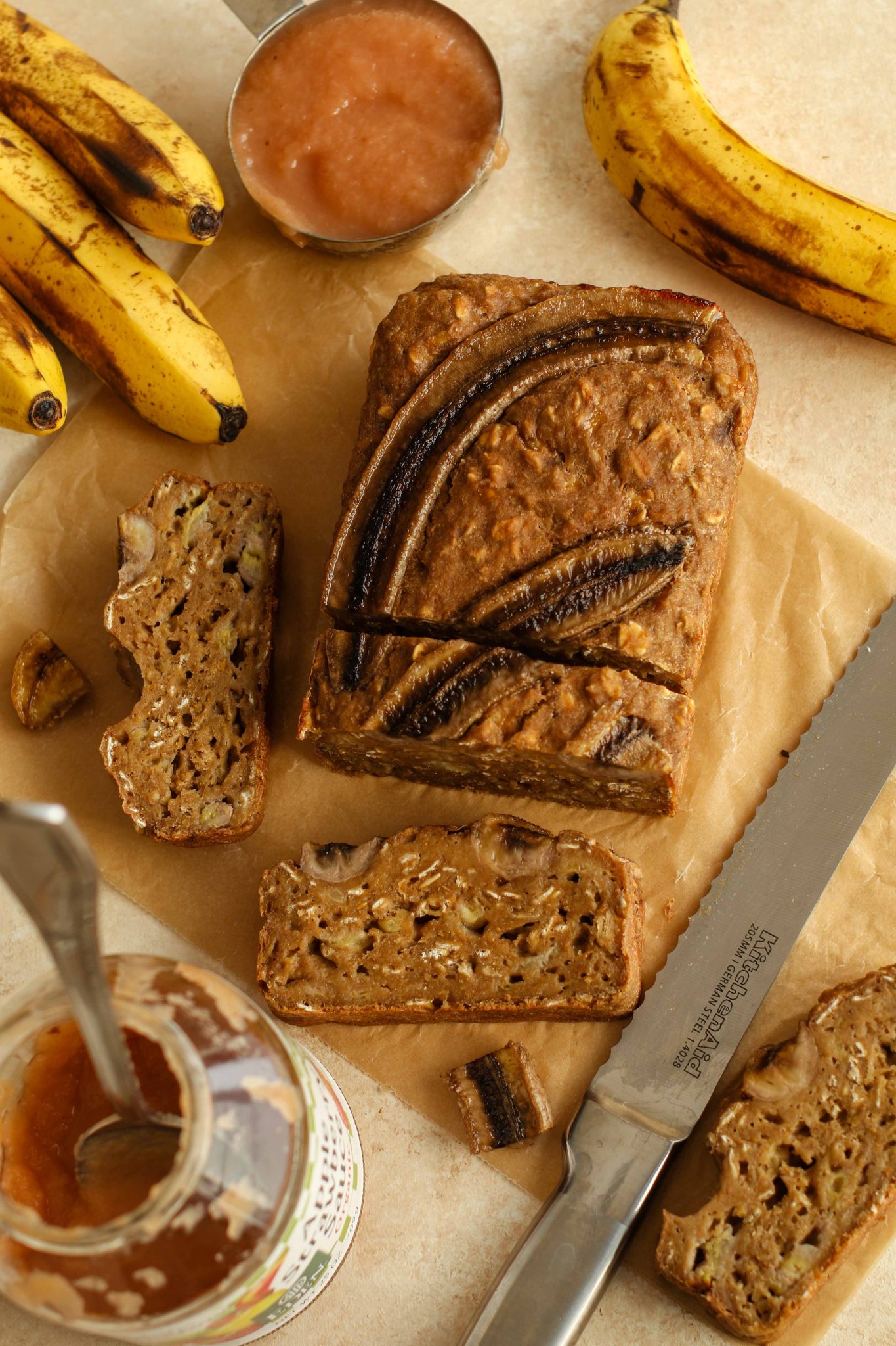 Applesauce Banana Bread (OilFree!) Flora & Vino