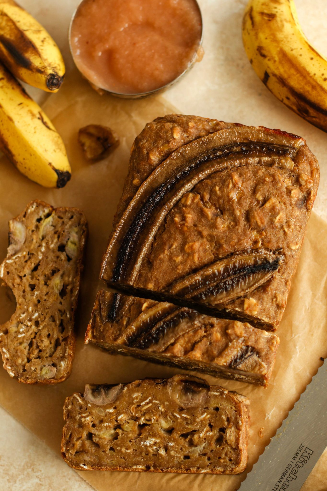 Applesauce Banana Bread (OilFree!) Flora & Vino