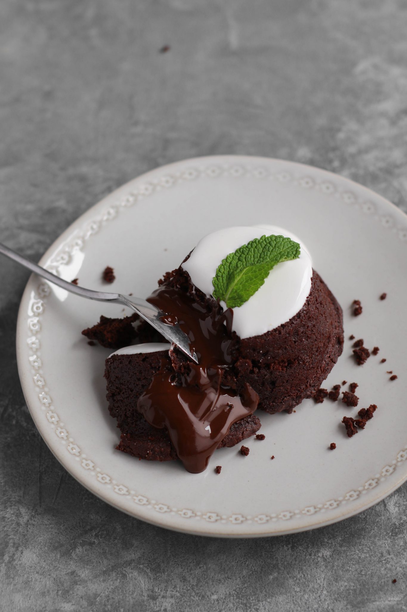 Chocolate Molten Lava Cake by Flora & Vino 