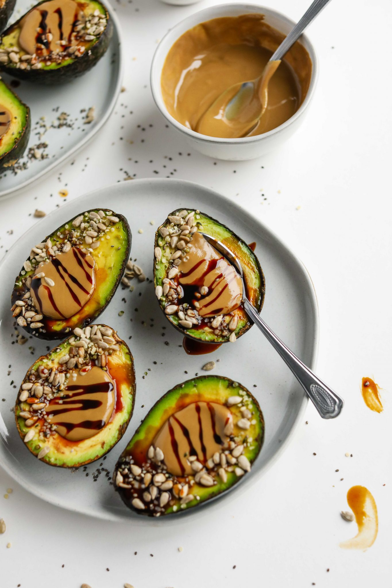 Superseed SunButter Stuffed Avocados by Flora & Vino 