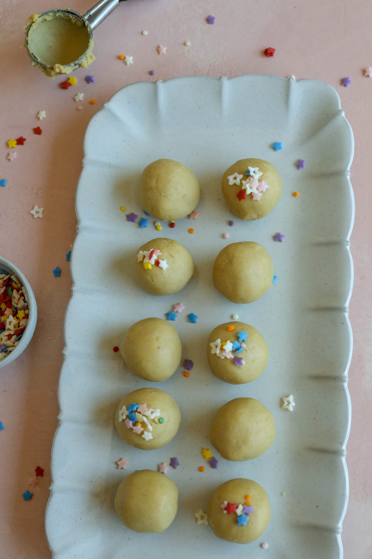 Birthday Cake Batter Chickpea Balls by Flora & Vino