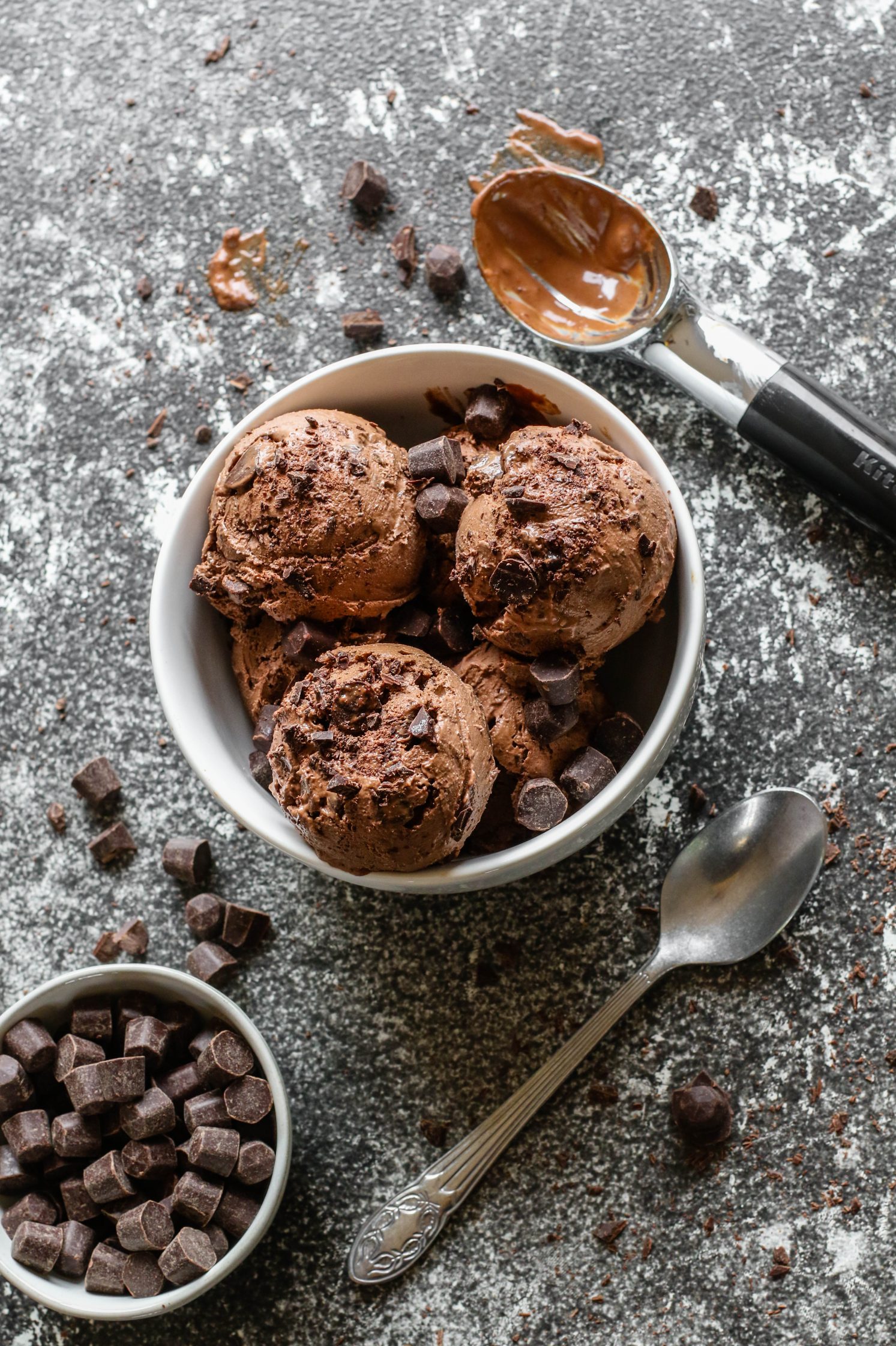Mint Chocolate Chip Ice Cream (with essential oils), The Unrefined Kitchen