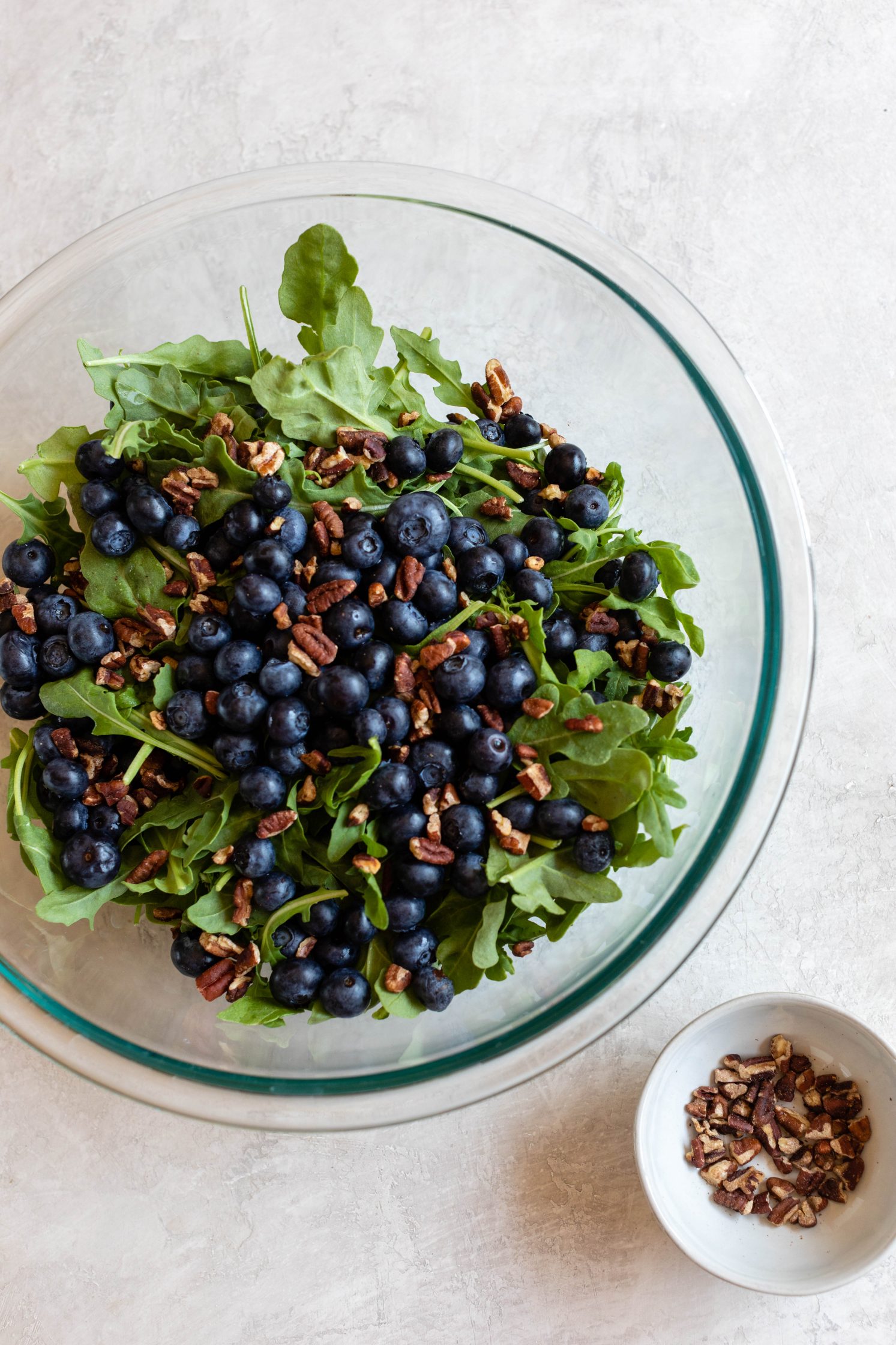 Blueberry Pecan Arugula Salad process shot 