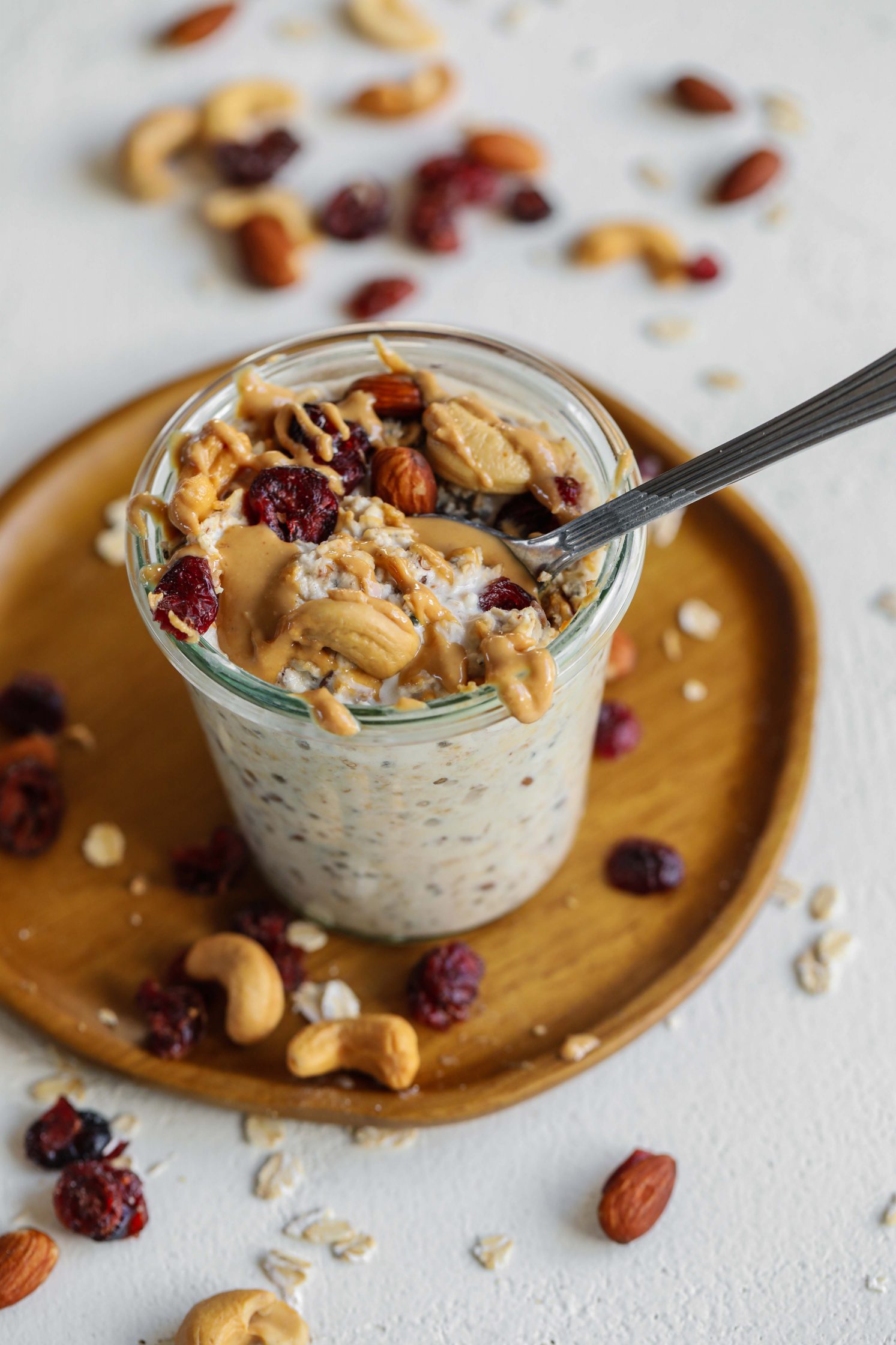 Trail Mix Overnight Oats by Flora & Vino 