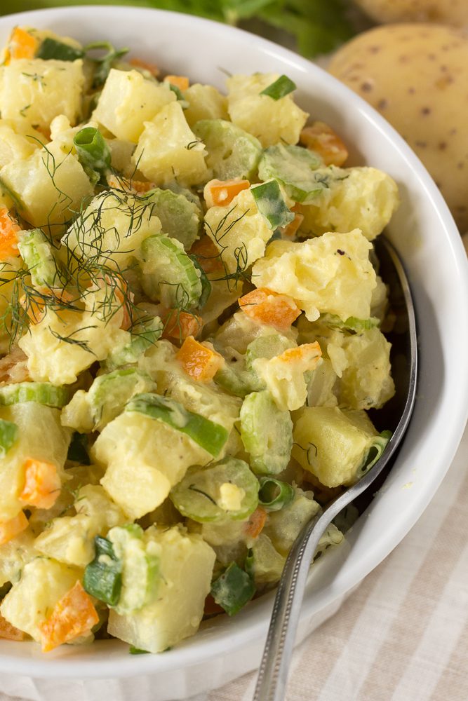 Easy Vegan Potato Salad by Flora & Vino 