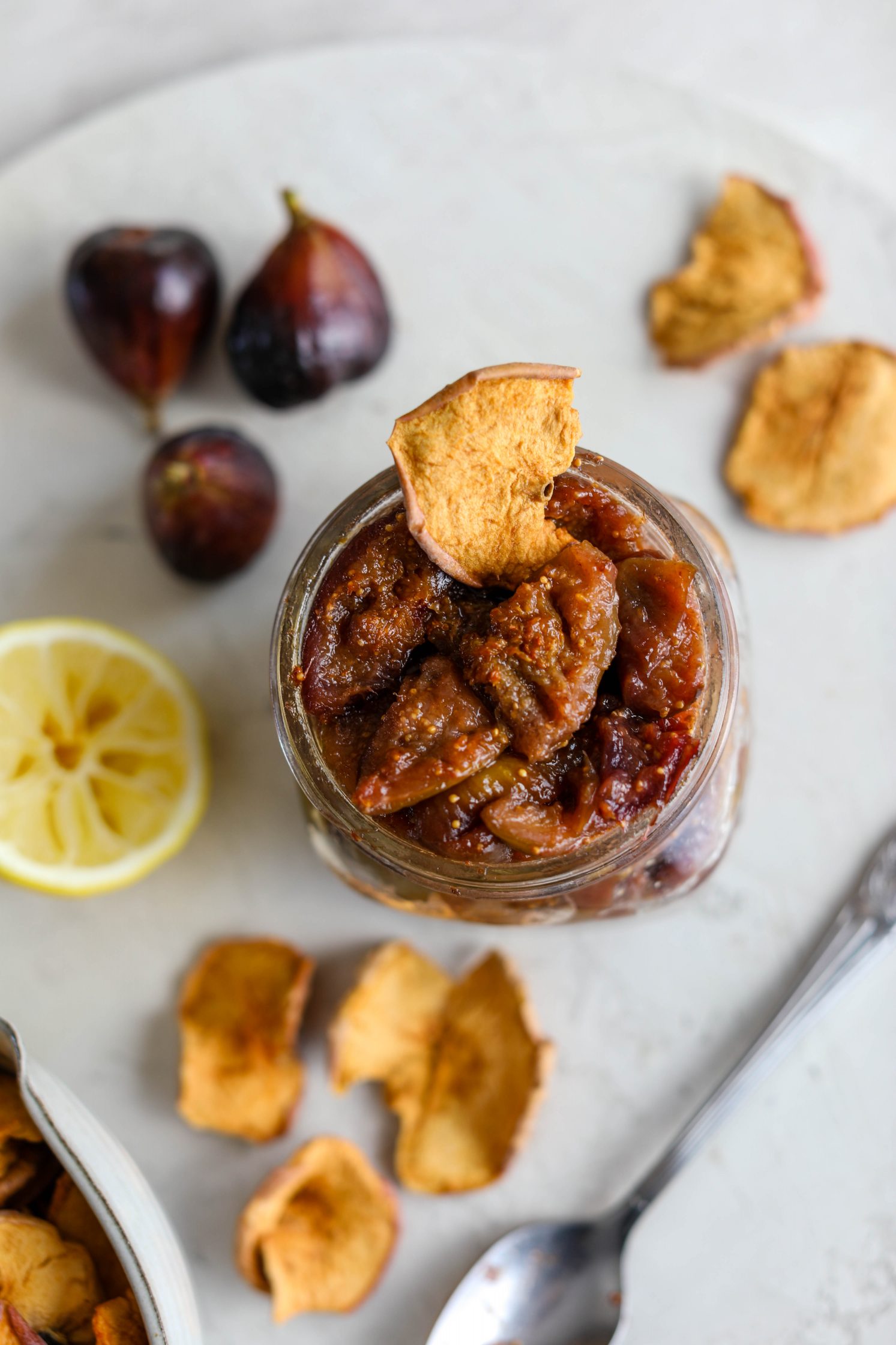 Low Sugar Fig Jam & Apple Chips by Flora & Vino 