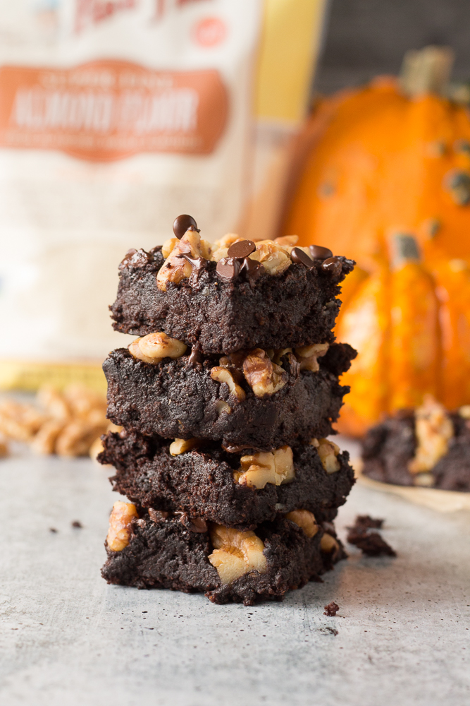 Pumpkin Almond Butter Brownies made grainfree Flora & Vino