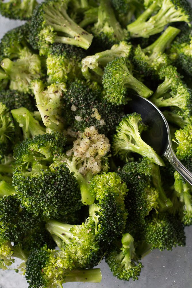 Garlic & Lemon Roasted Broccoli - Flora & Vino