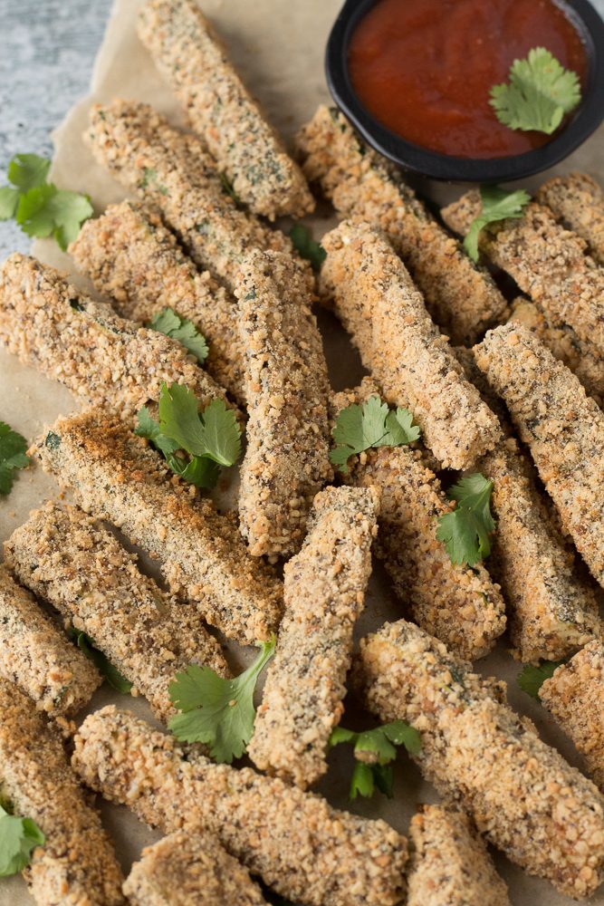 Cracker Crusted Zucchini Fries by Flora & Vino 